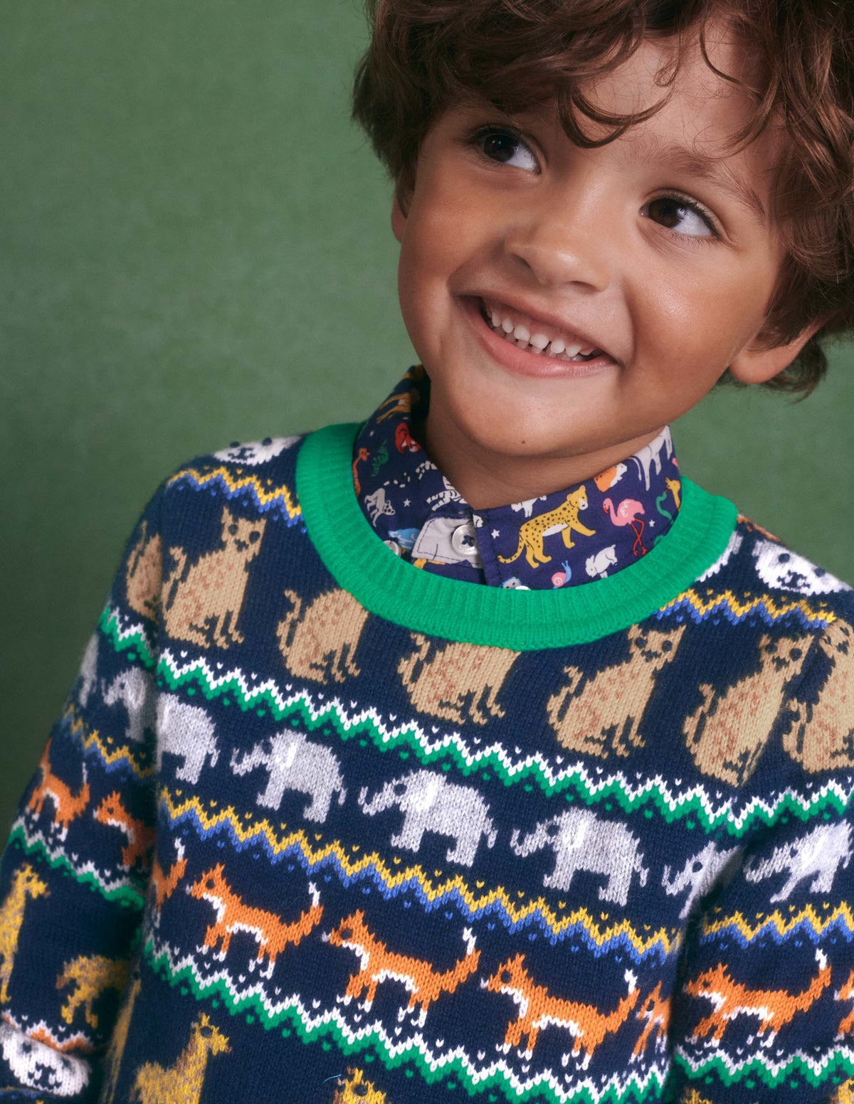 Fair Isle Sweater-College Navy Global Fair Isle - Image 4