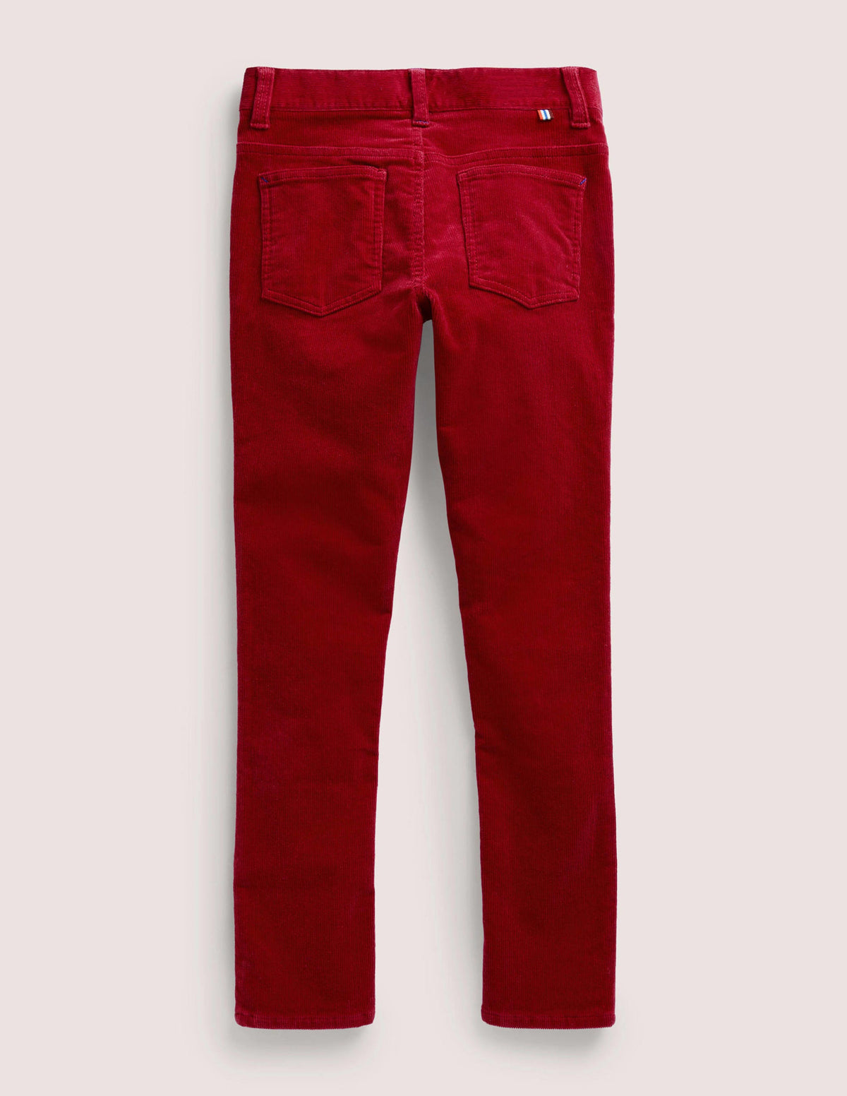 Slim Cord Stretch Pants-Russet Red-2