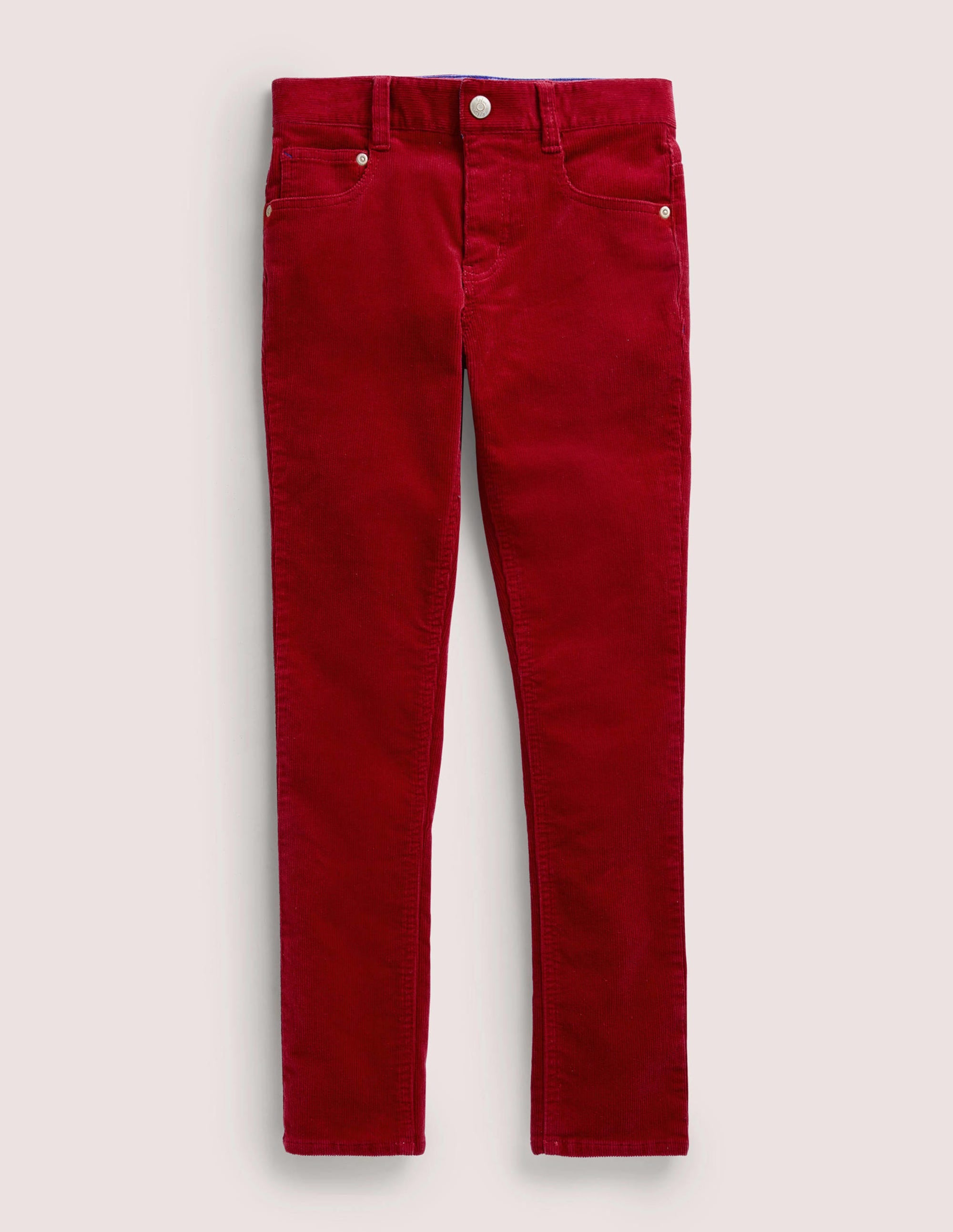 Slim Cord Stretch Pants-Russet Red - Image 1