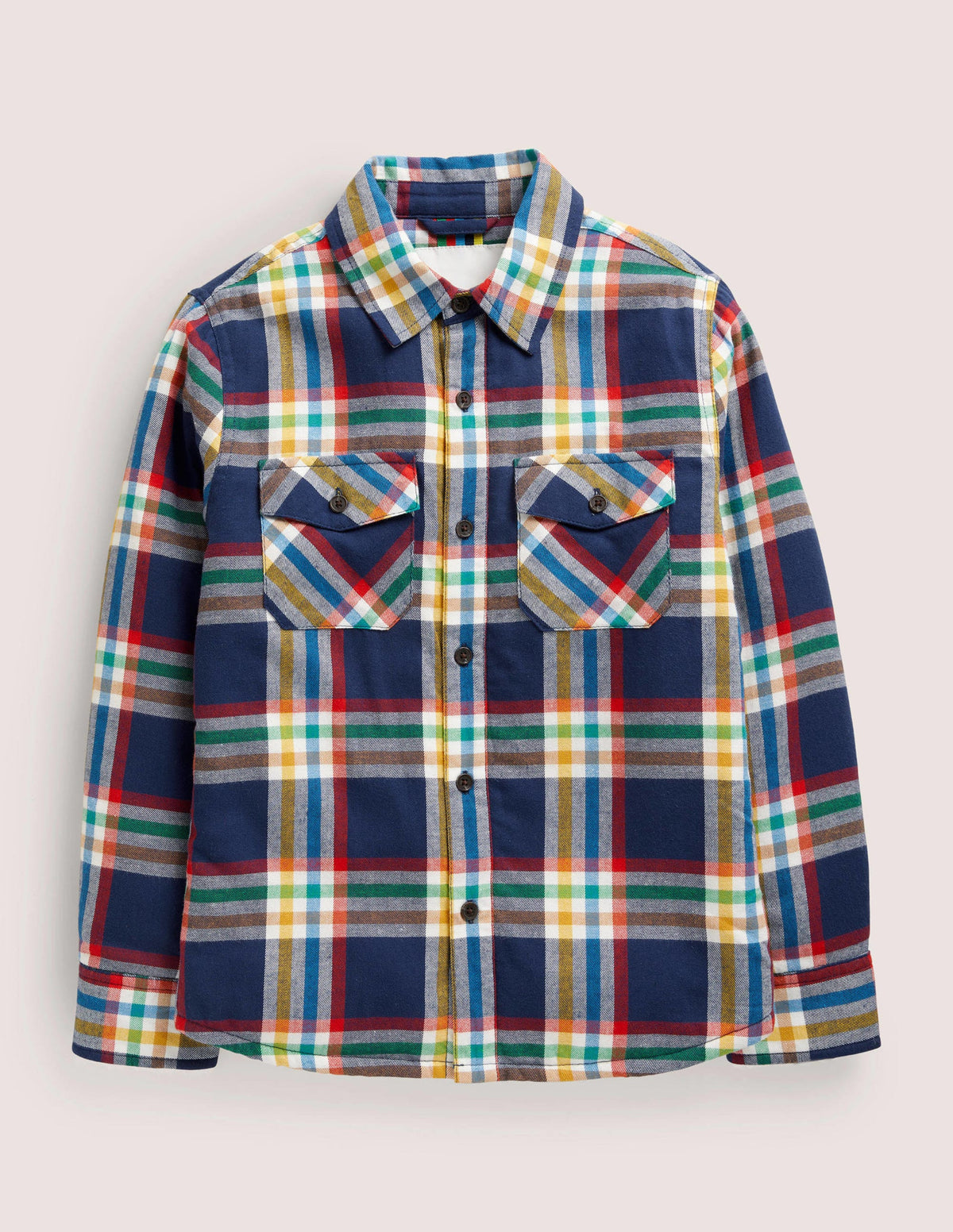 Sherpa-Lined Shacket-Starboard Blue Rainbow Check-1
