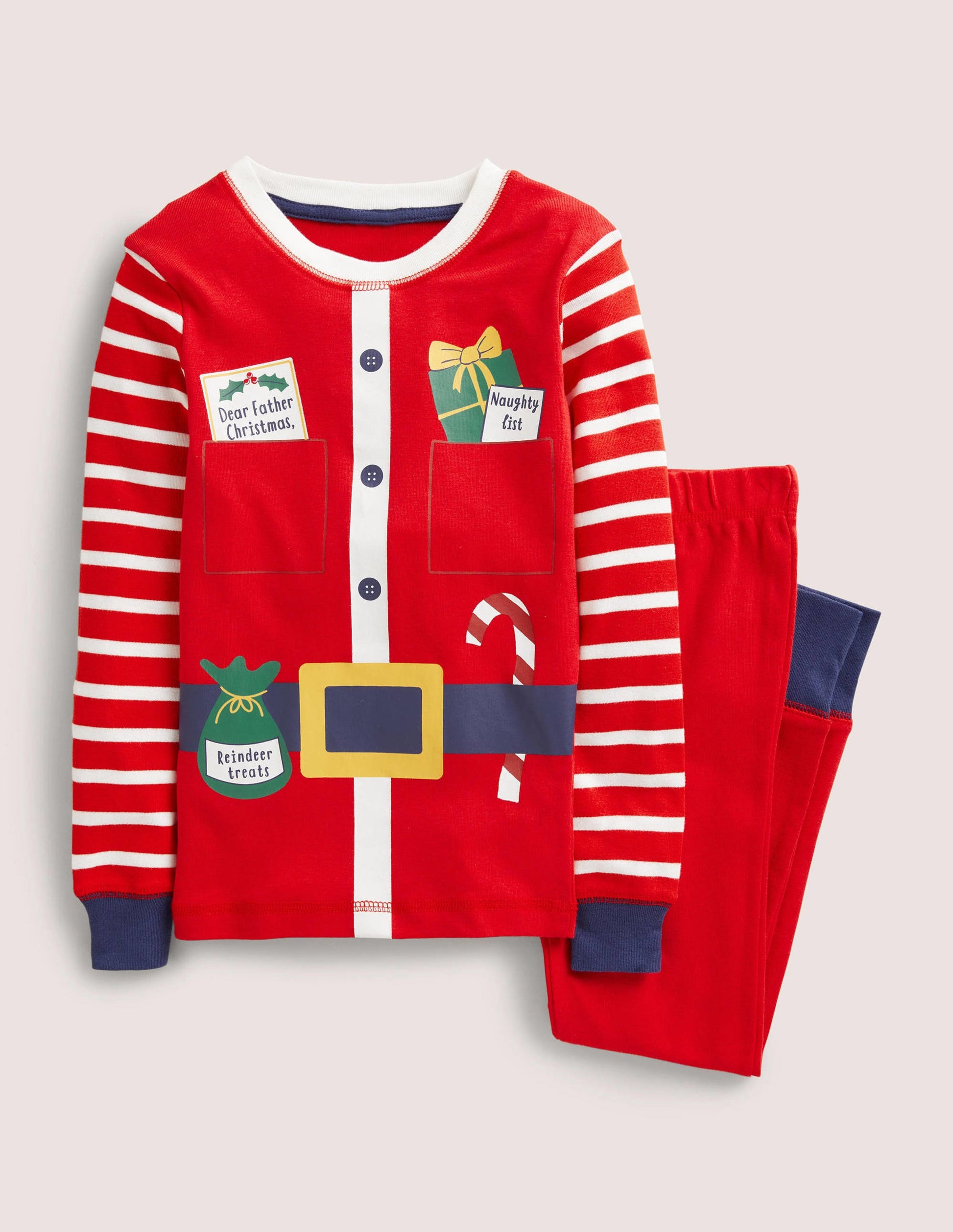 Dream Big Long Pajamas-Red Father Christmas-1