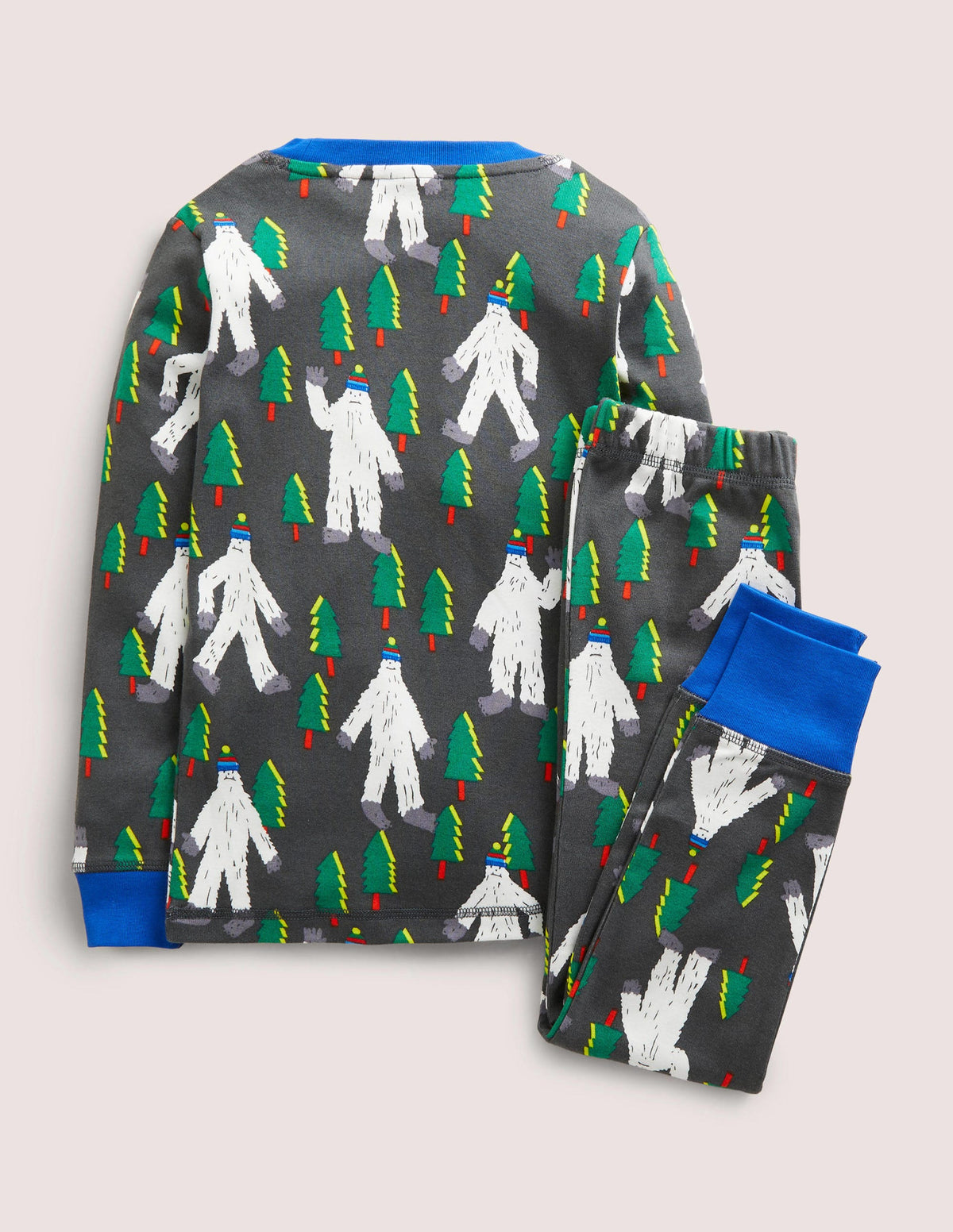 Snug Long John Pajamas-Smoke Grey Yeti - Image 2