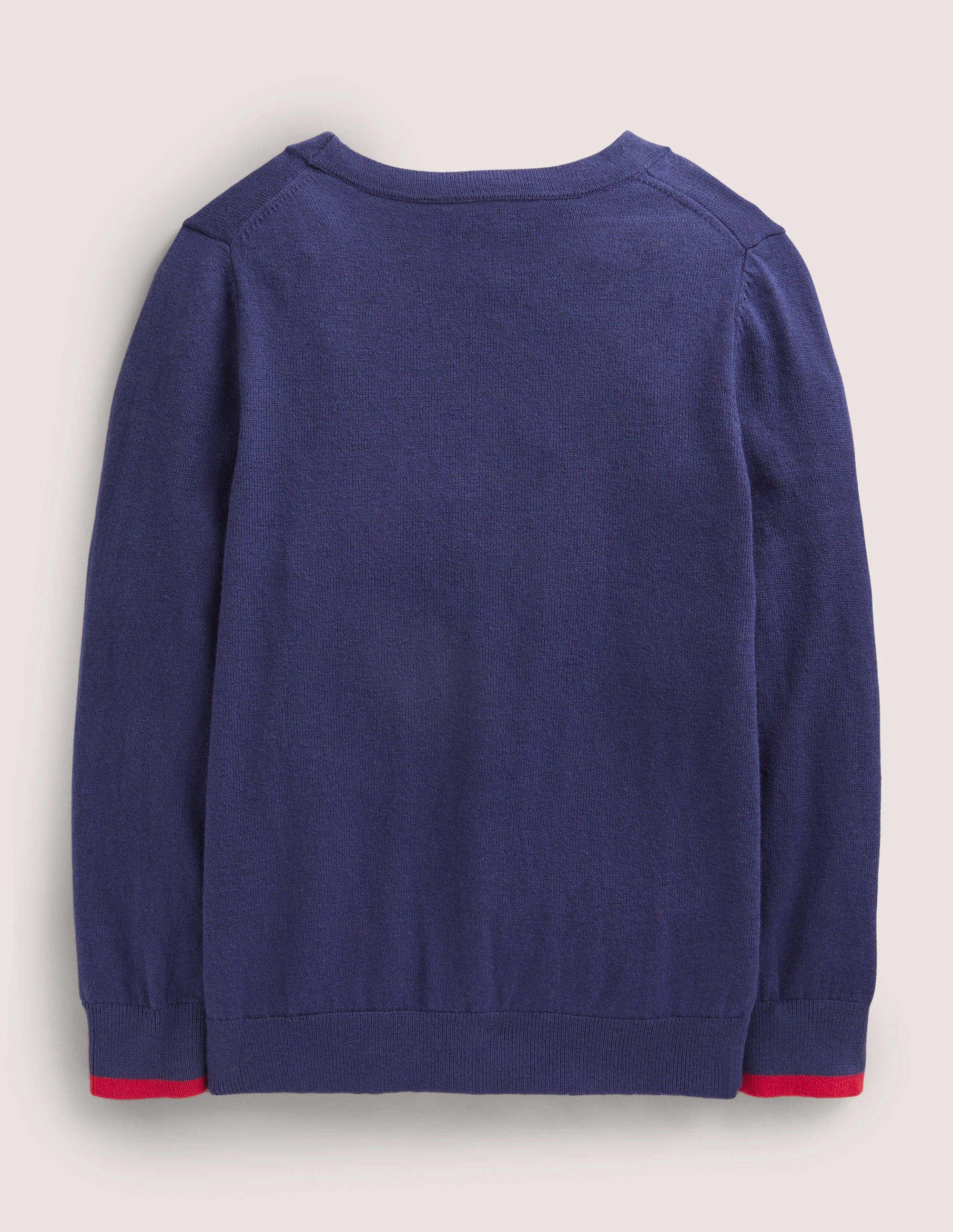 Cotton Cashmere Mix Cardigan-College Navy - Image 2