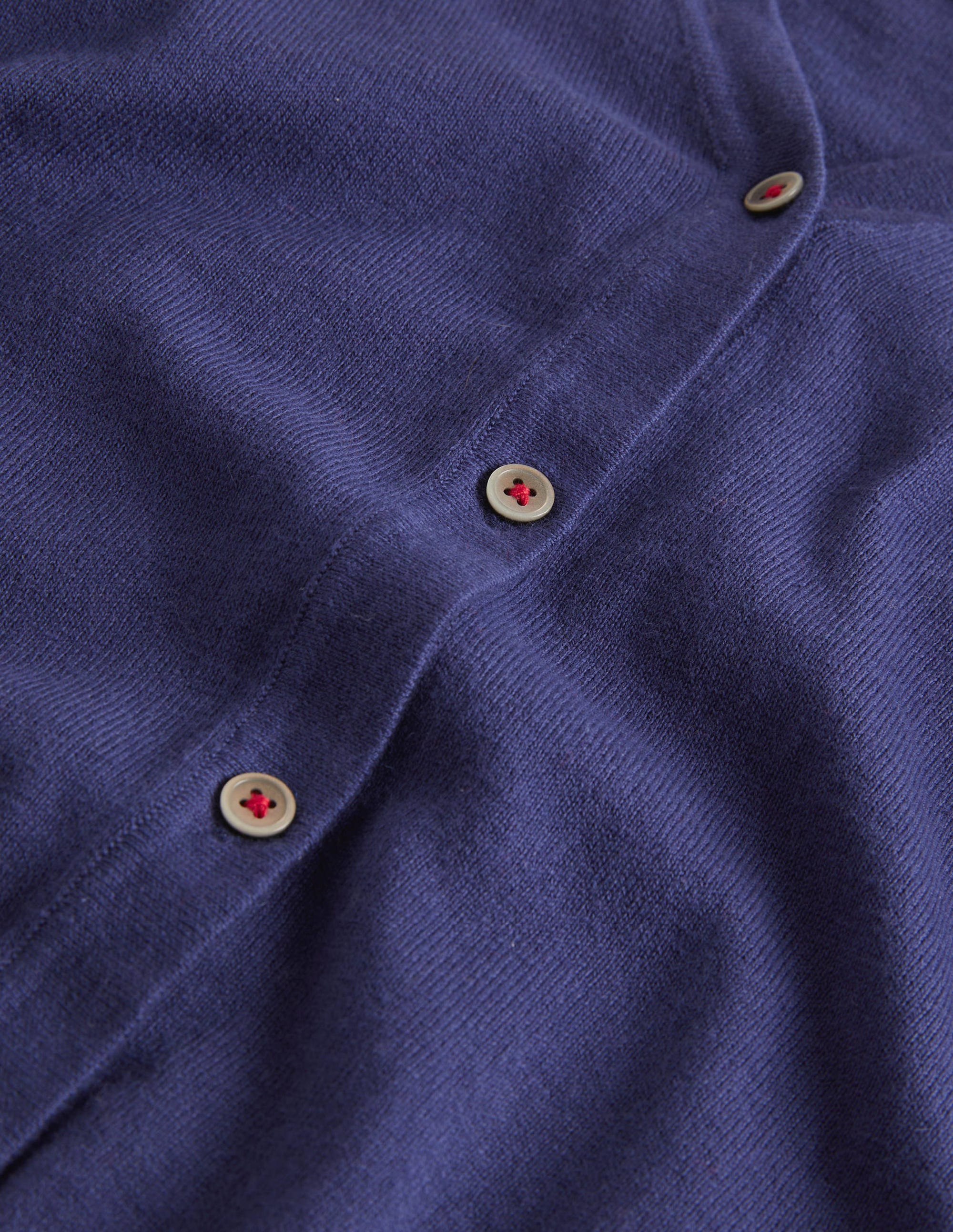 Cotton Cashmere Mix Cardigan-College Navy - Image 3