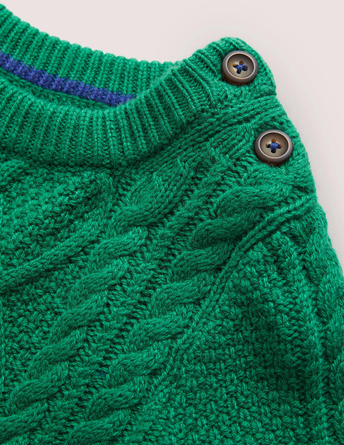 Cable Crew Sweater-Shady Glade Green - Image 3