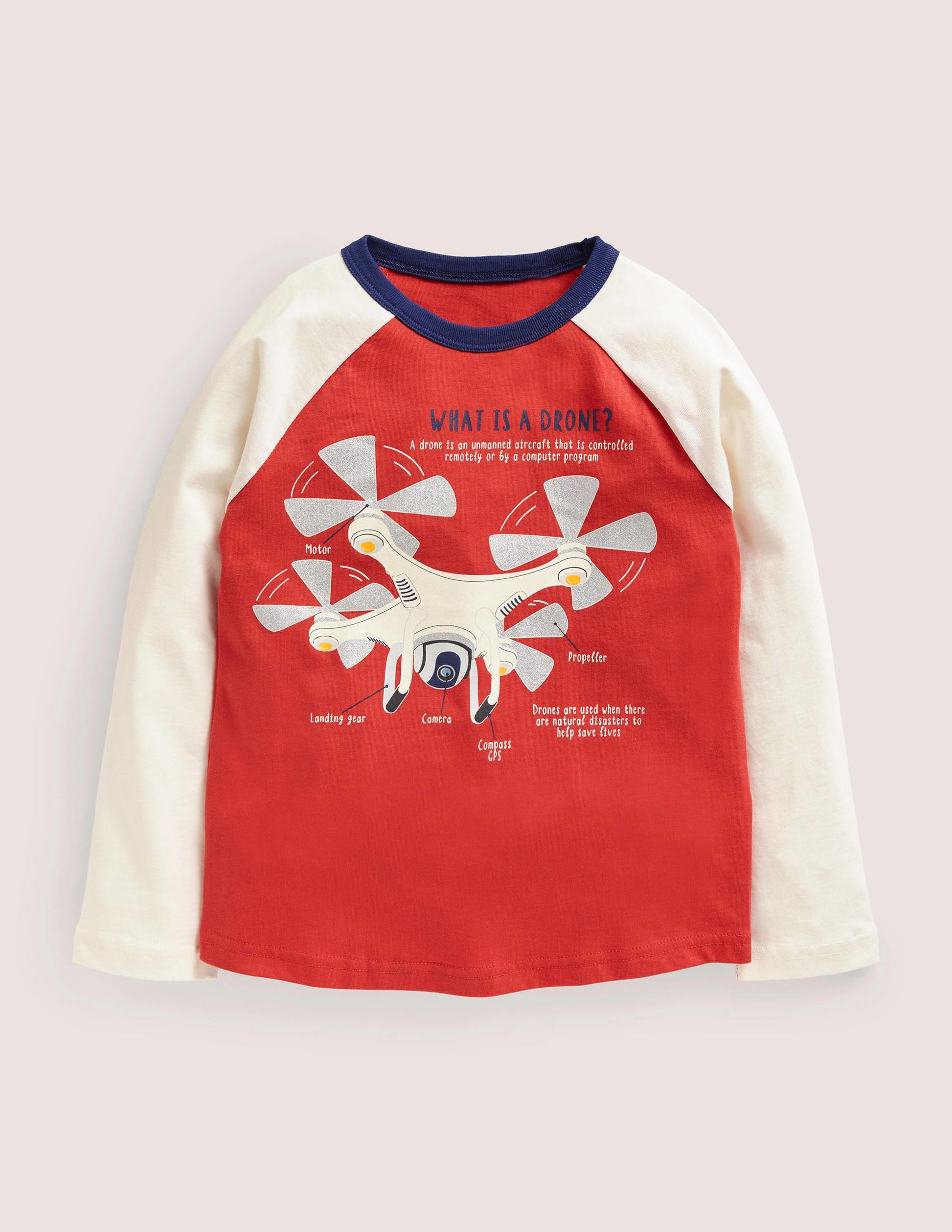 Educational GITD Logo T-shirt-Rockabilly Red Drone-1