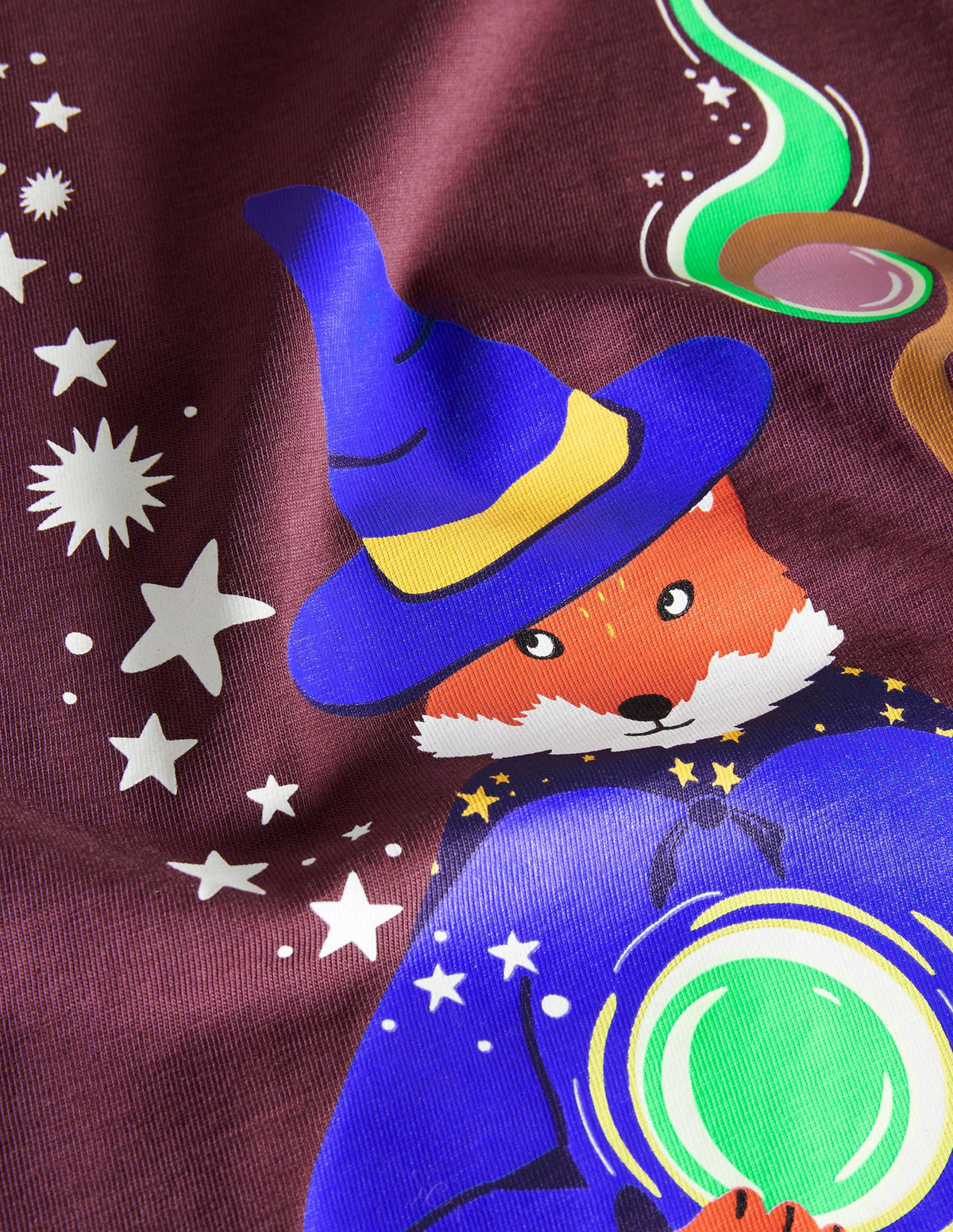 Printed Glowing Wizard T-shirt-Berry Fox Glow Wizard-3