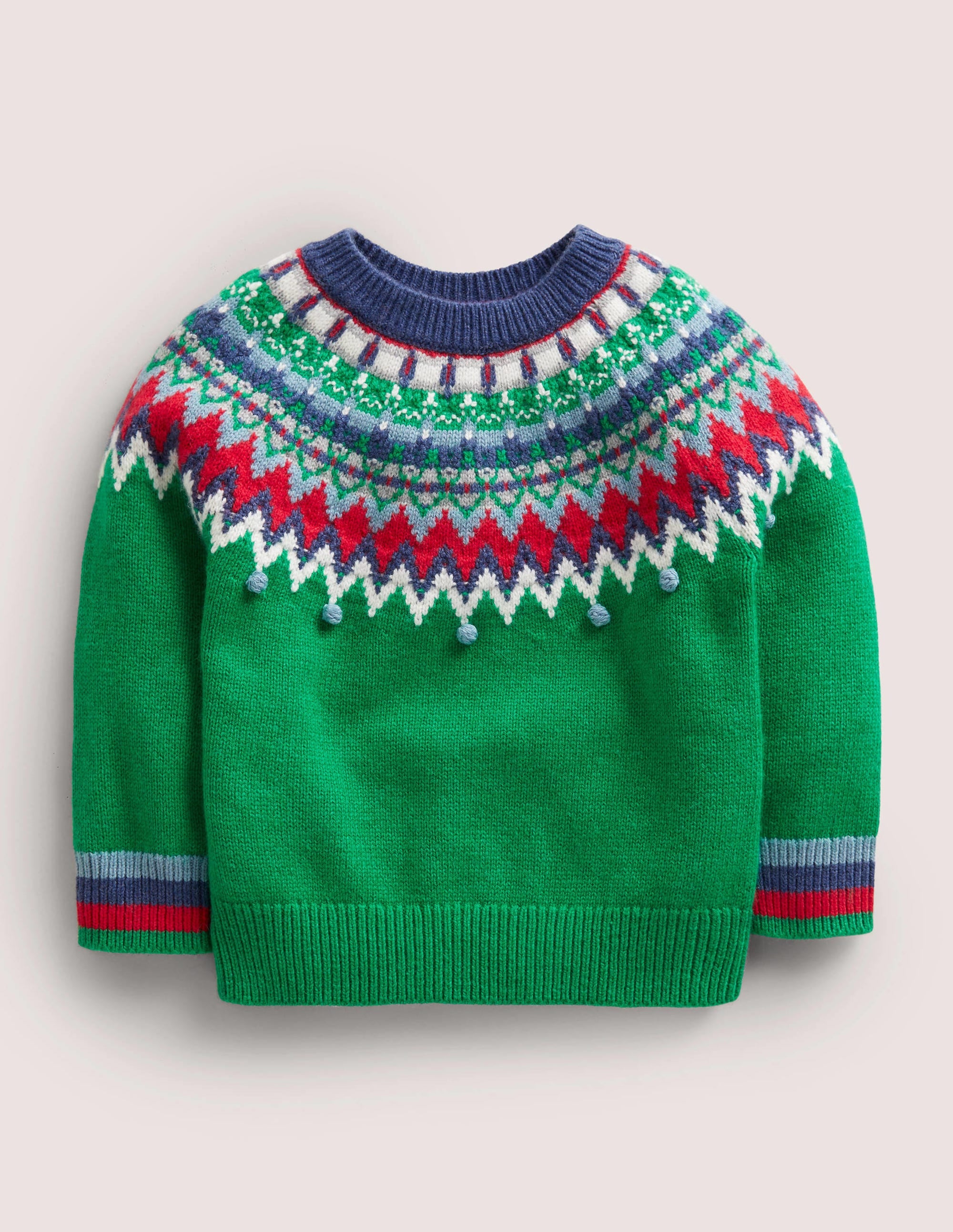 Classic Fair Isle Sweater-Trekking Green Multi Fair Isle - Image 1