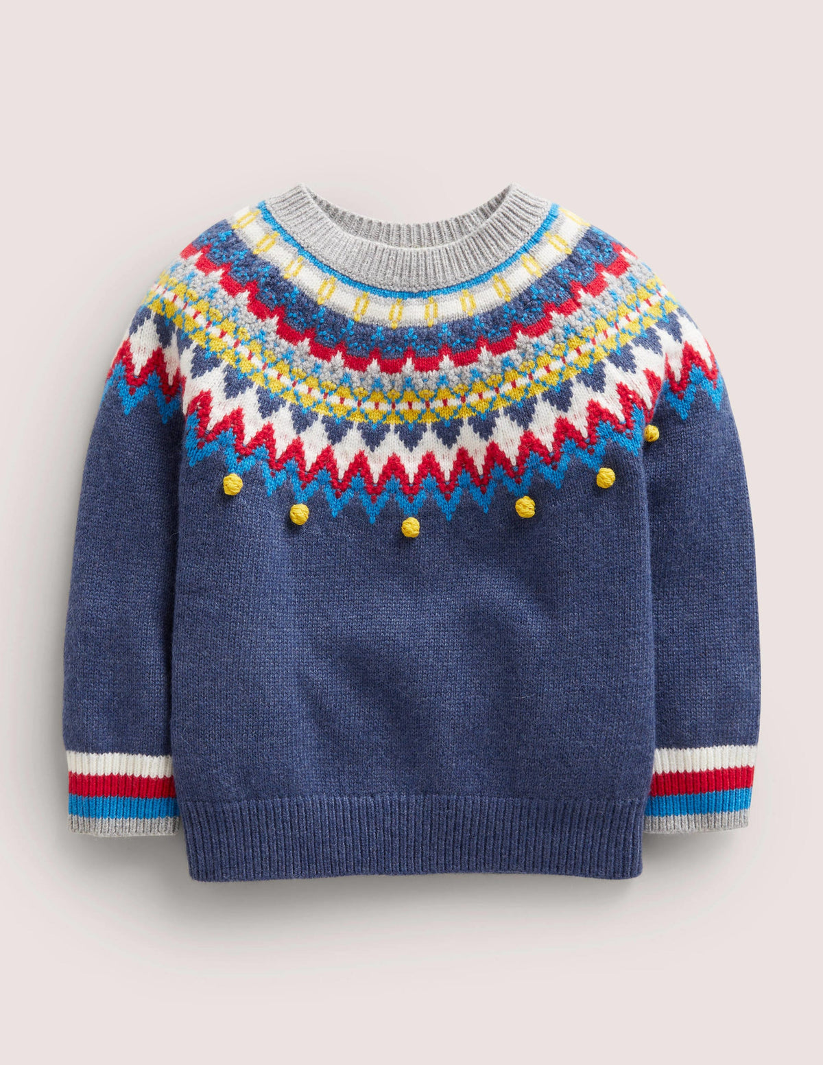 Classic Fair Isle Sweater-College Navy, Multi Fair Isle - Image 1