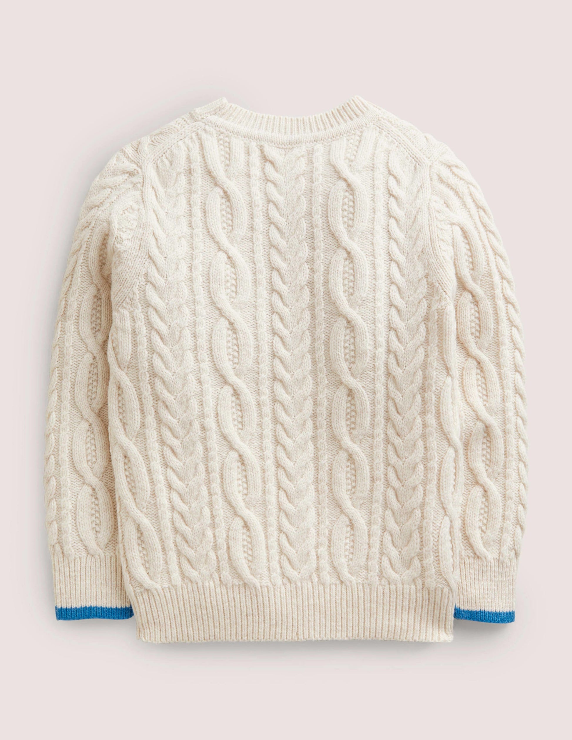 Cable Snowman Sweater-Ecru Marl Snowman-2