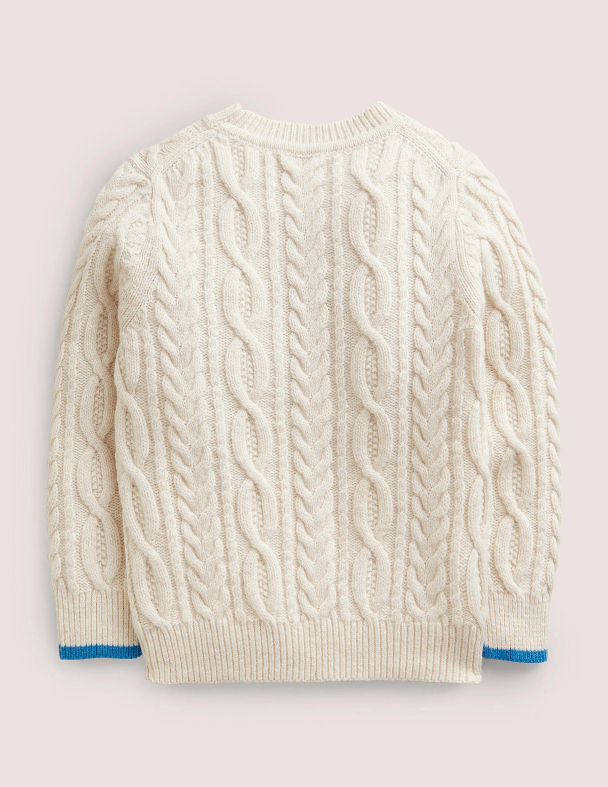 Cable Snowman Sweater-Ecru Marl Snowman - Image 2