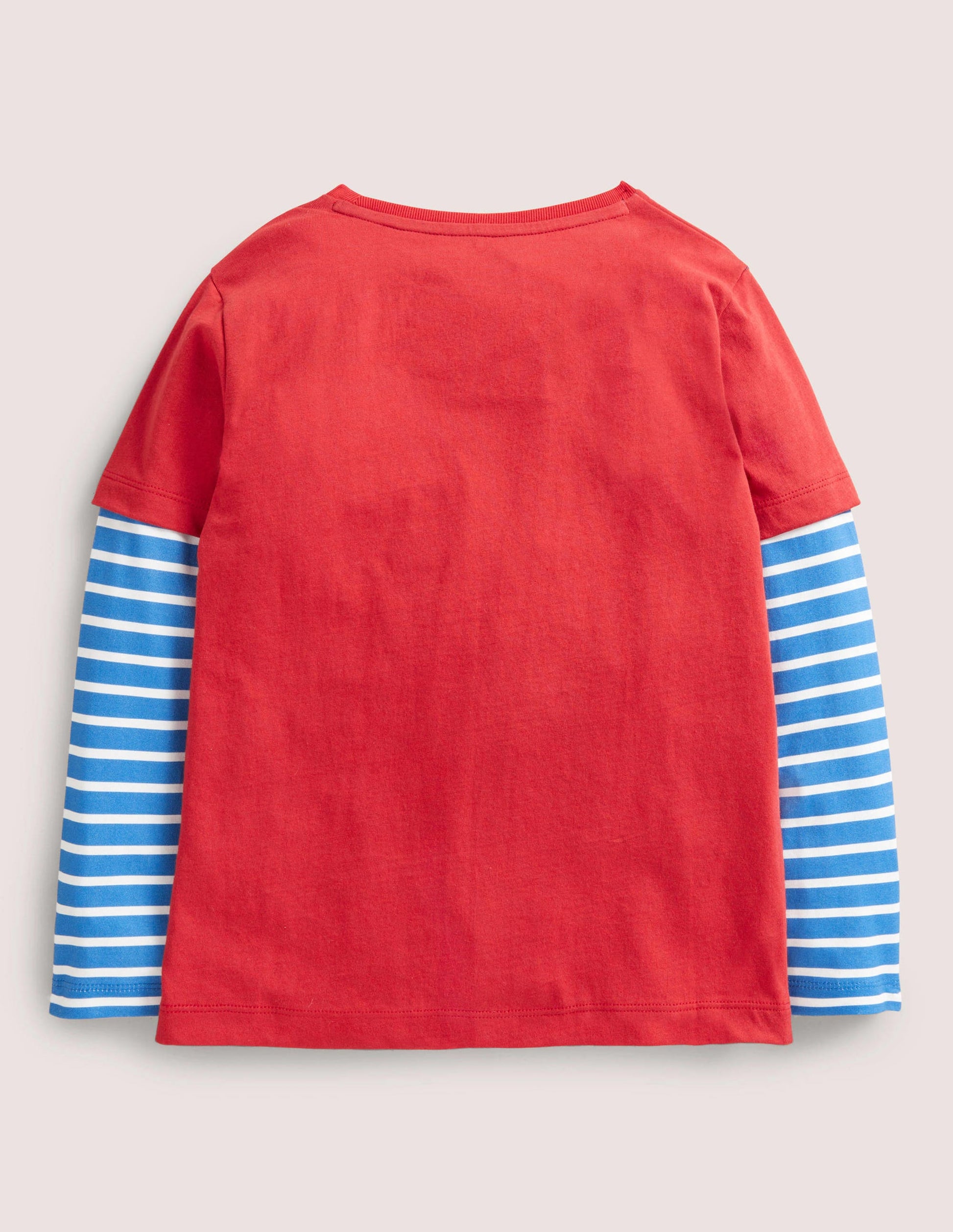 Double Layer Appliqué T-shirt-Rockabilly Red Bulldog-2