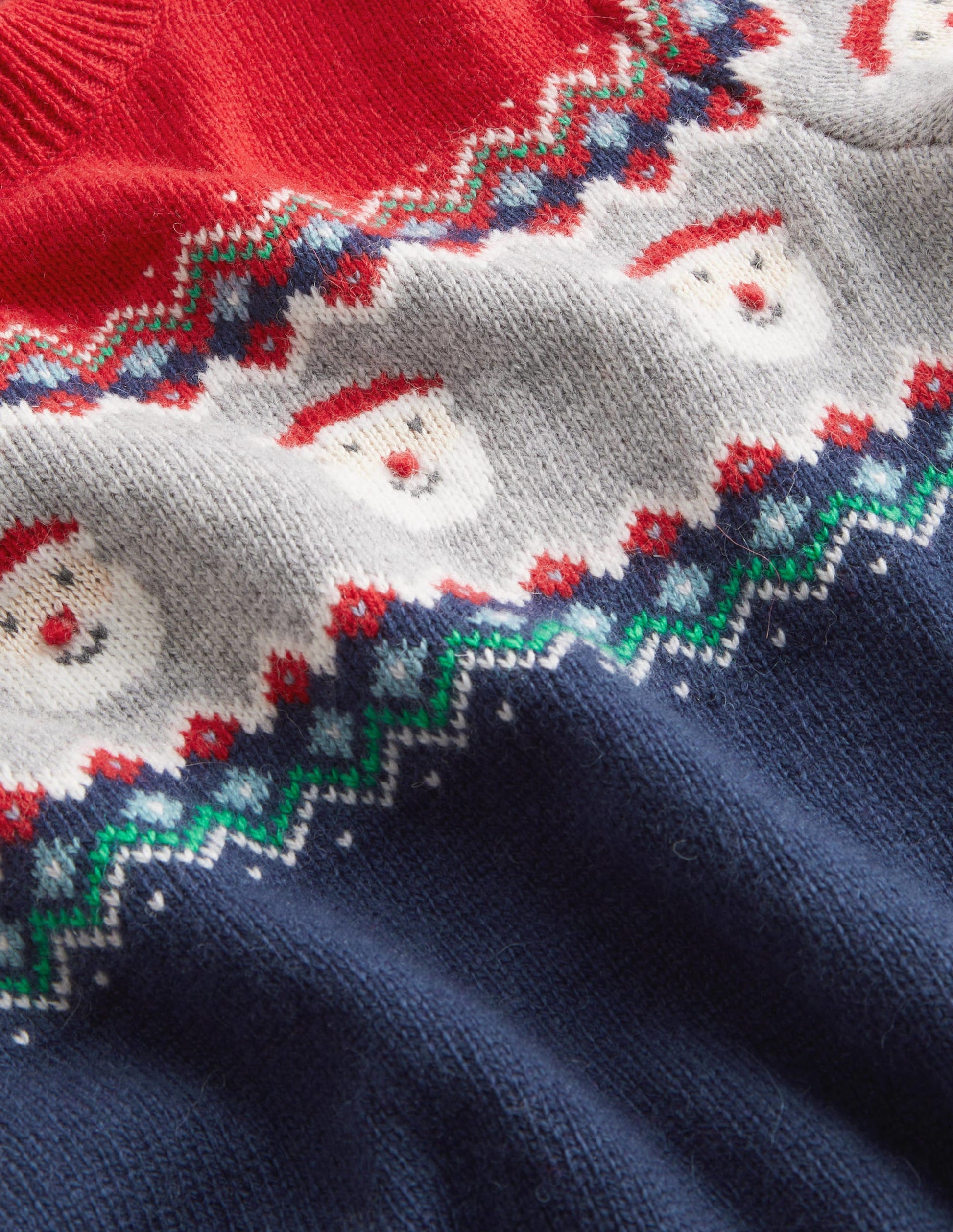 Navy Fair Isle Christmas Sweater-College Navy Father Christmas-3