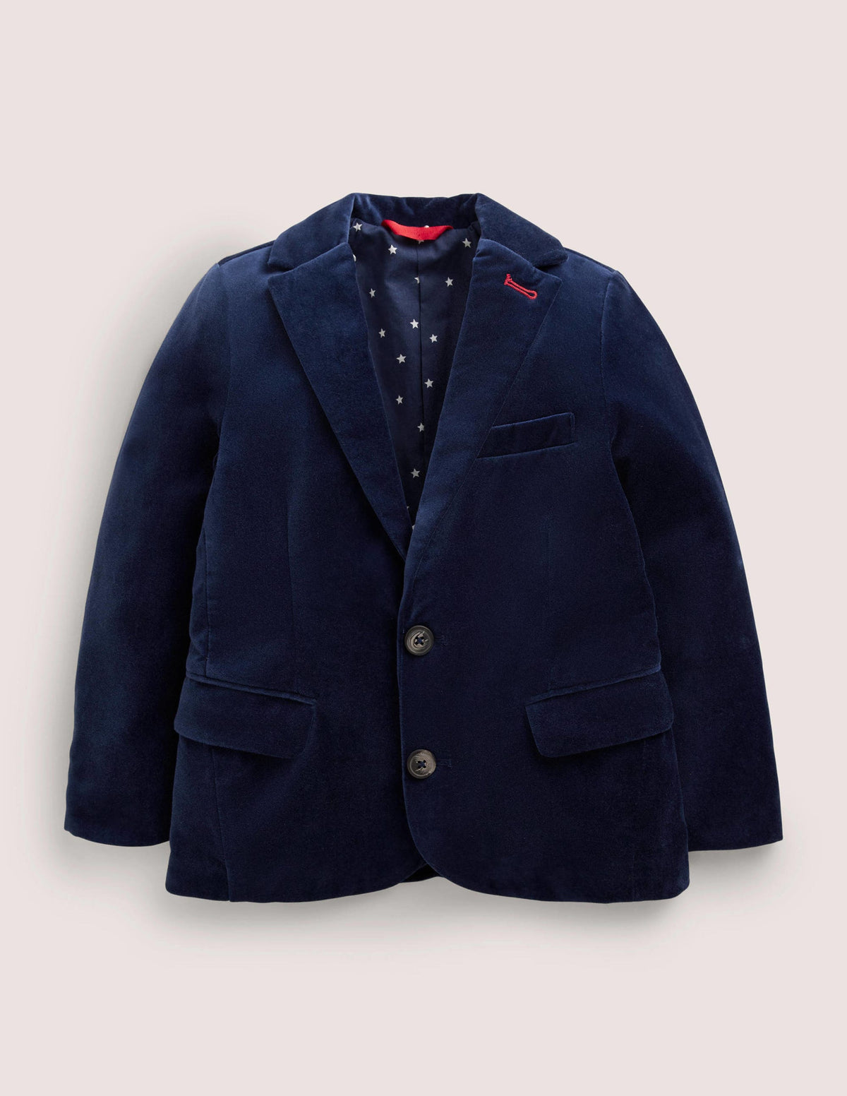 Navy Velvet Christmas Party Blazer-College Navy Velvet-1