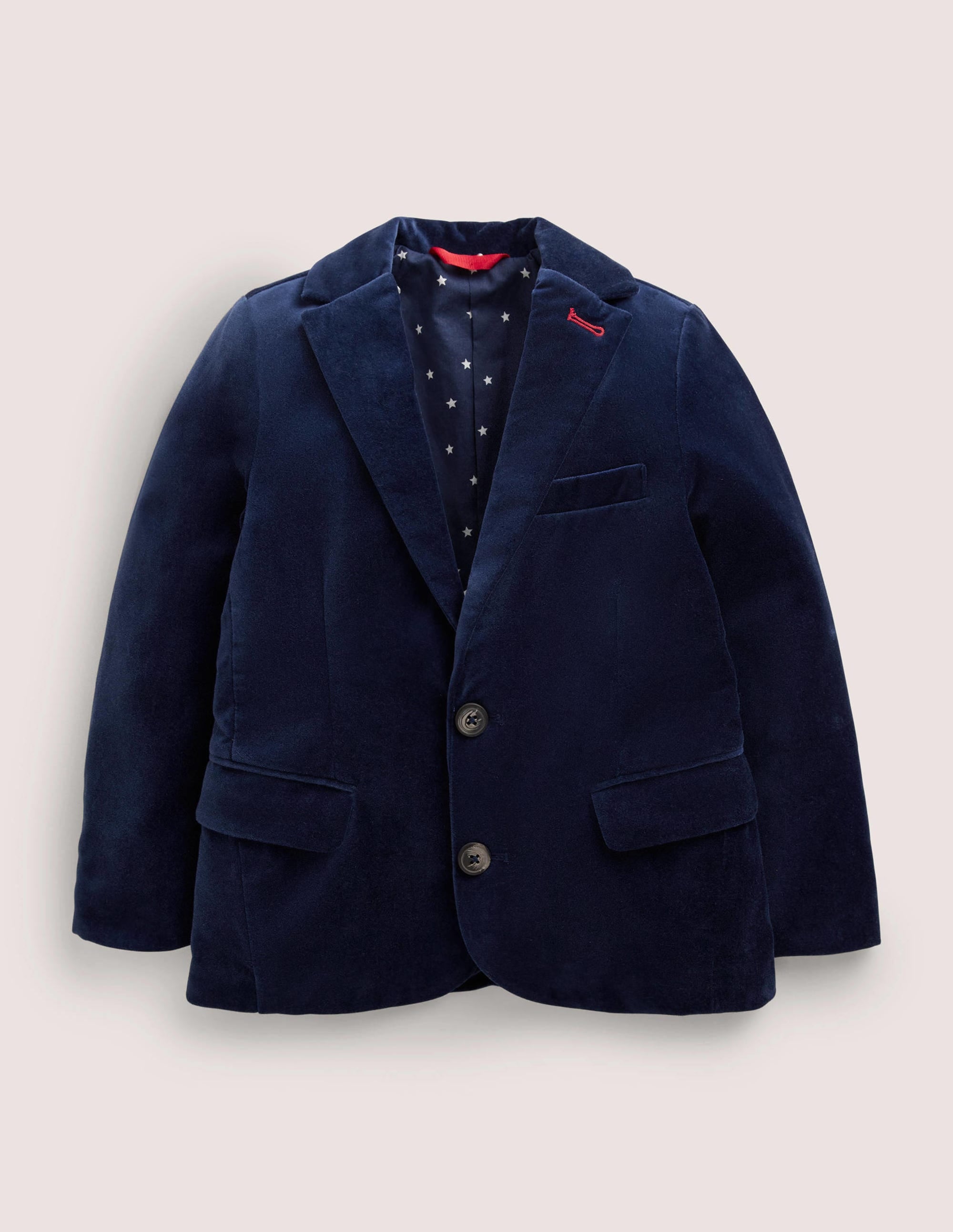 Navy Velvet Christmas Party Blazer-College Navy Velvet - Image 1