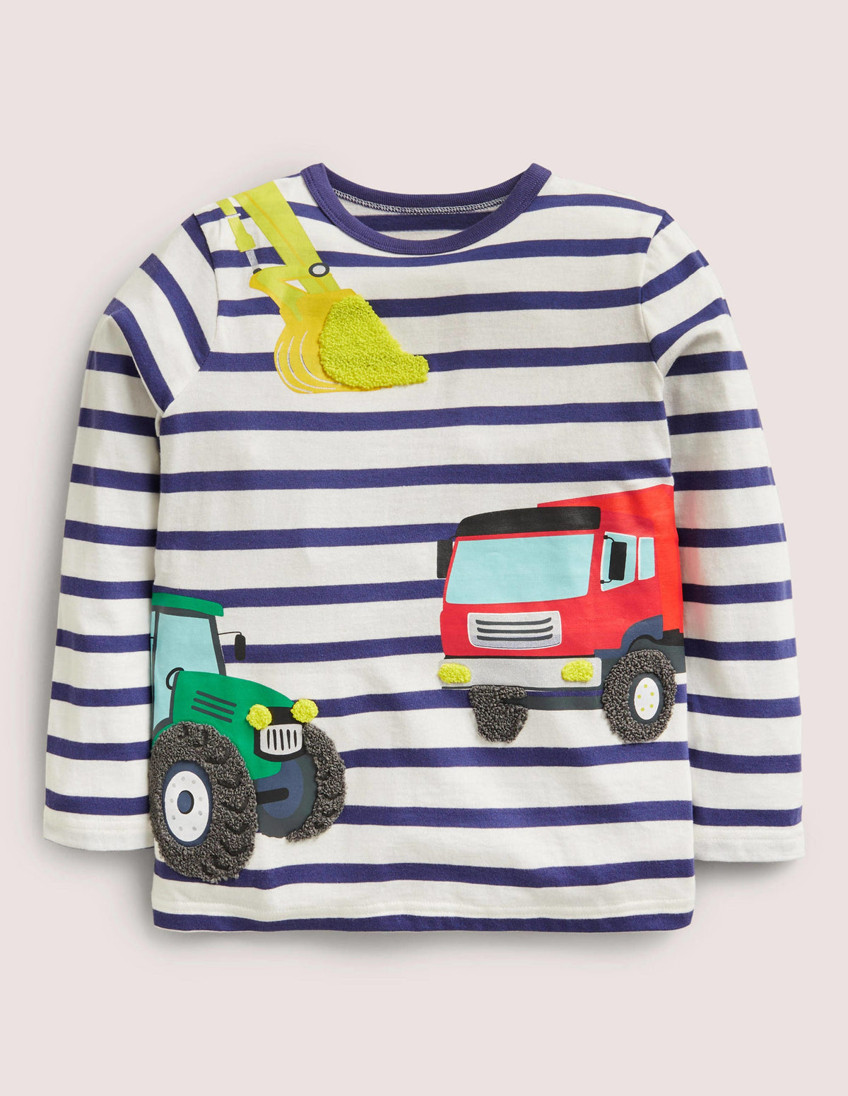 Front & Back Vehicle T-shirt-Ivory/Starboard Stripe-1