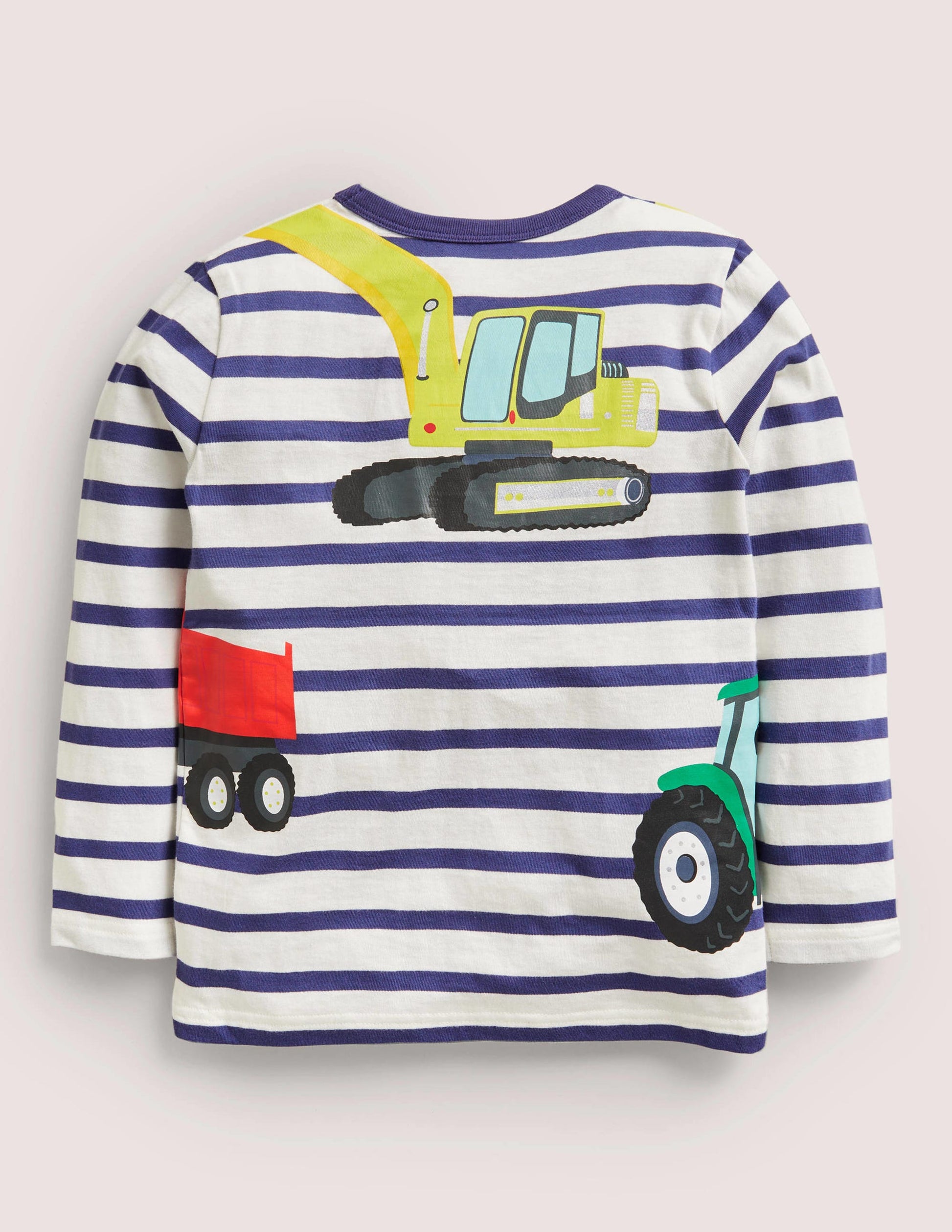Front & Back Vehicle T-shirt-Ivory/Starboard Stripe-2