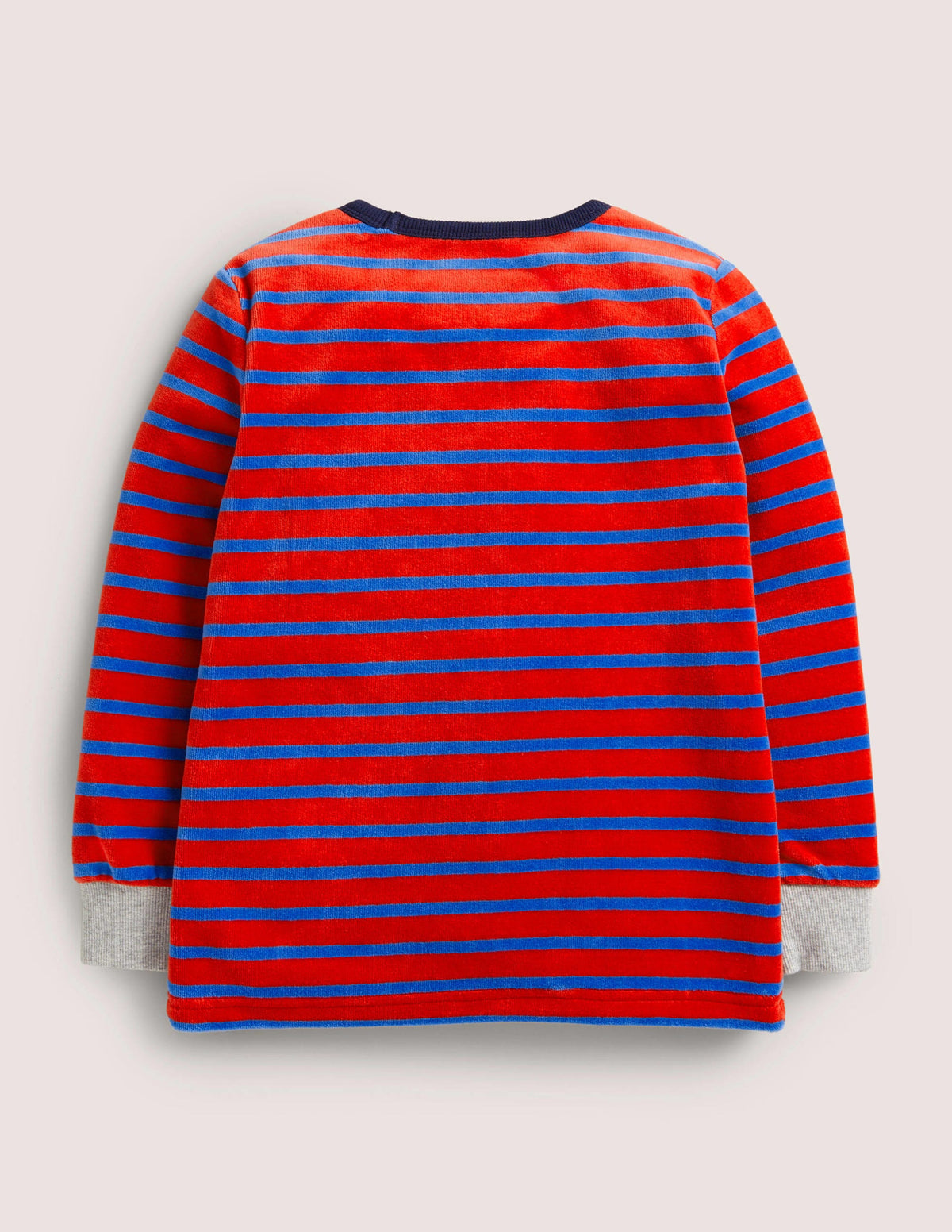 Velour T-shirt-Rockabilly Red/ Moroccan Blue - Image 2