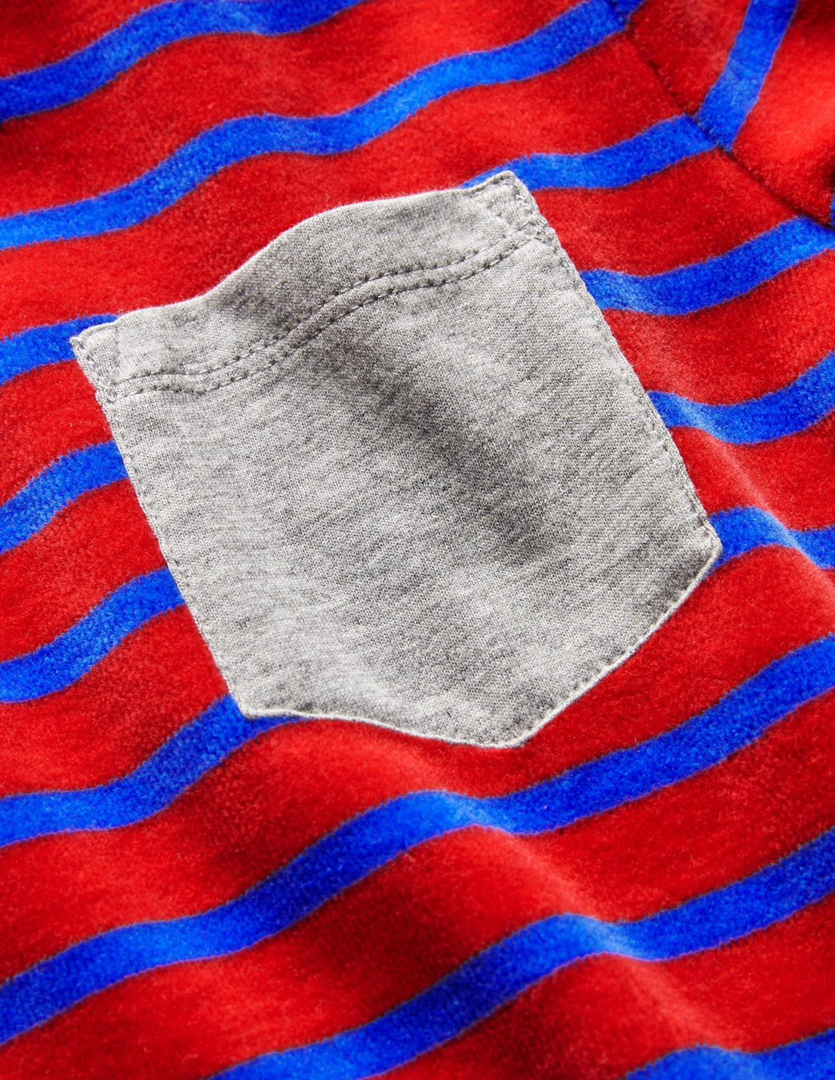 Velour T-shirt-Rockabilly Red/ Moroccan Blue - Image 3