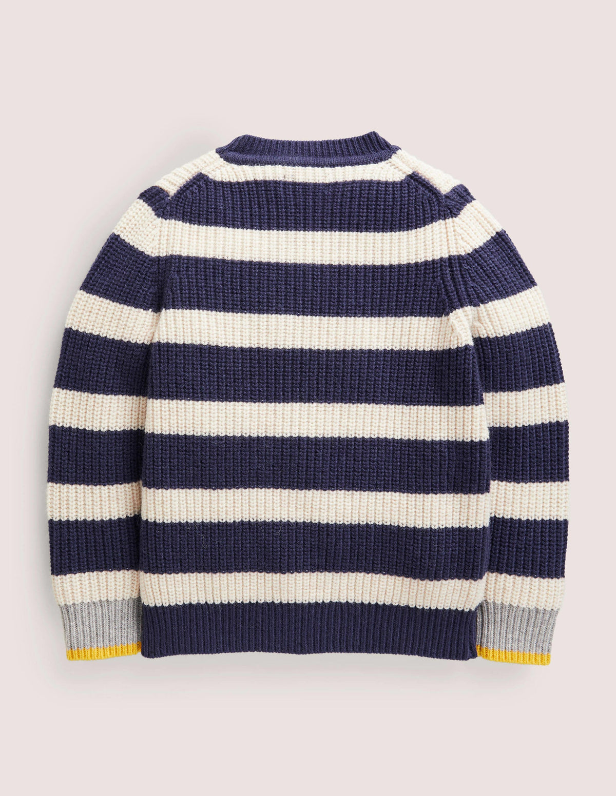 Chunky Knit Fishermans Sweater-College Navy-2