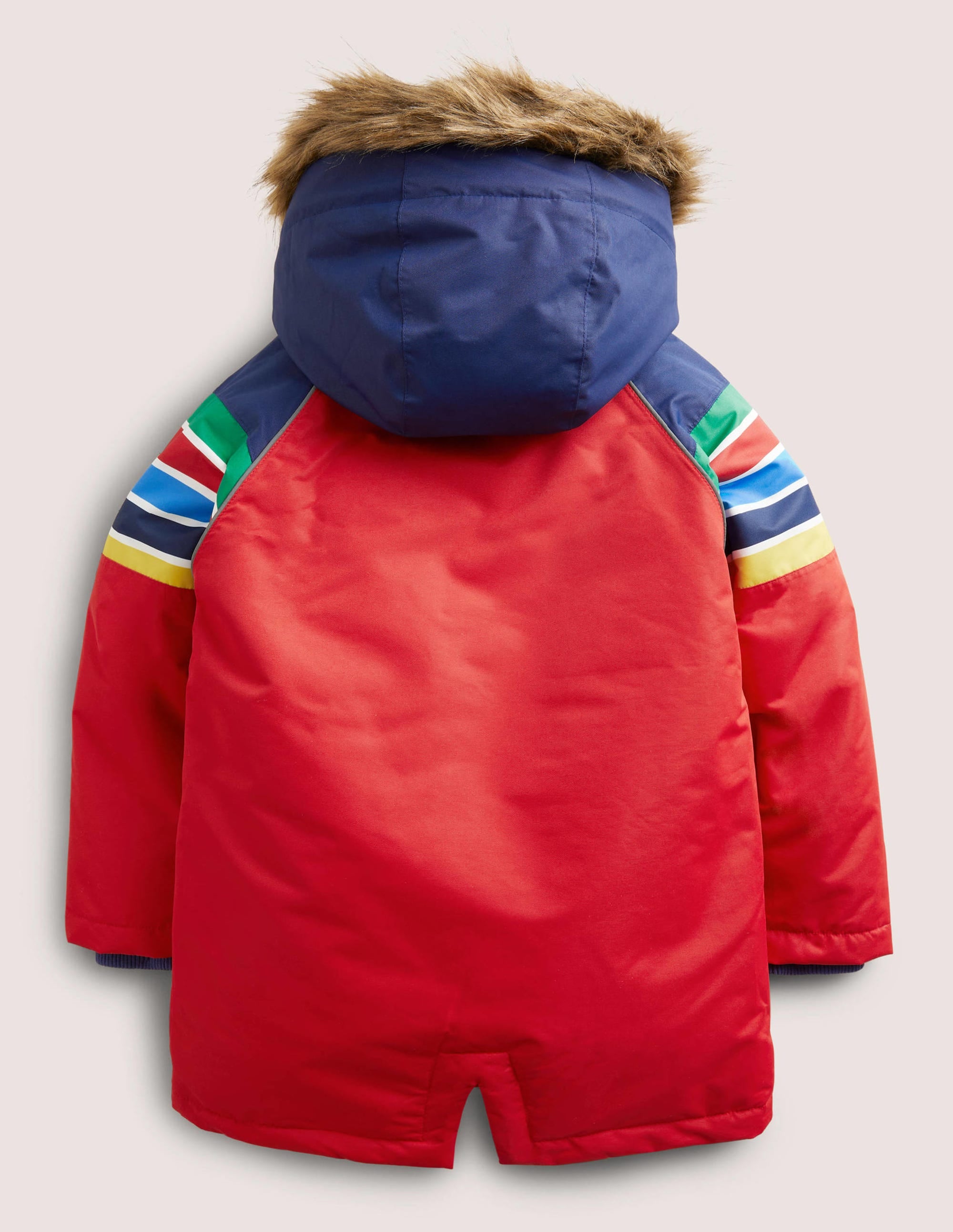 Red Rainbow 4-in-1 Waterproof Parka-Rockabilly Red Rainbow - Image 2