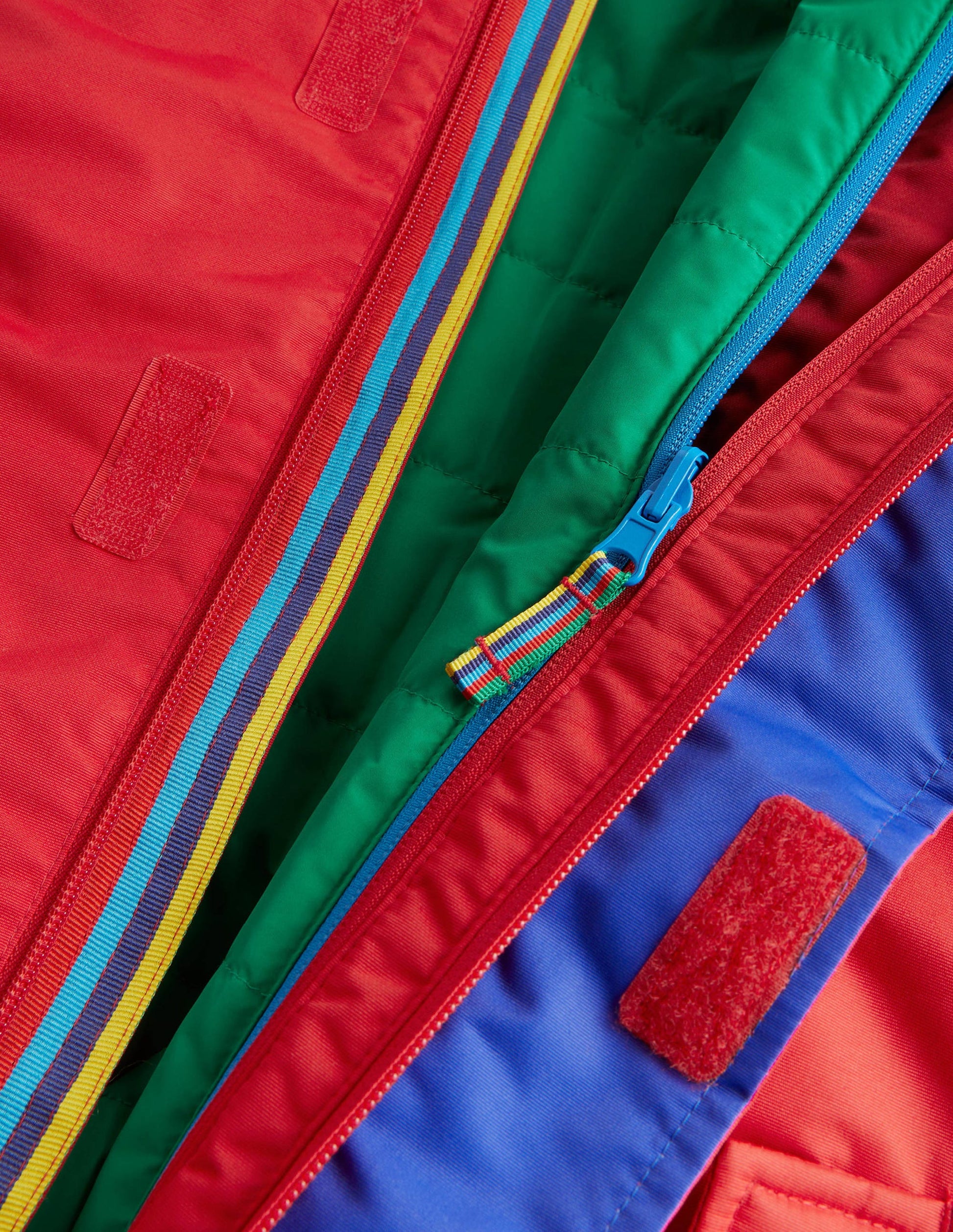 Red Rainbow 4-in-1 Waterproof Parka-Rockabilly Red Rainbow-3