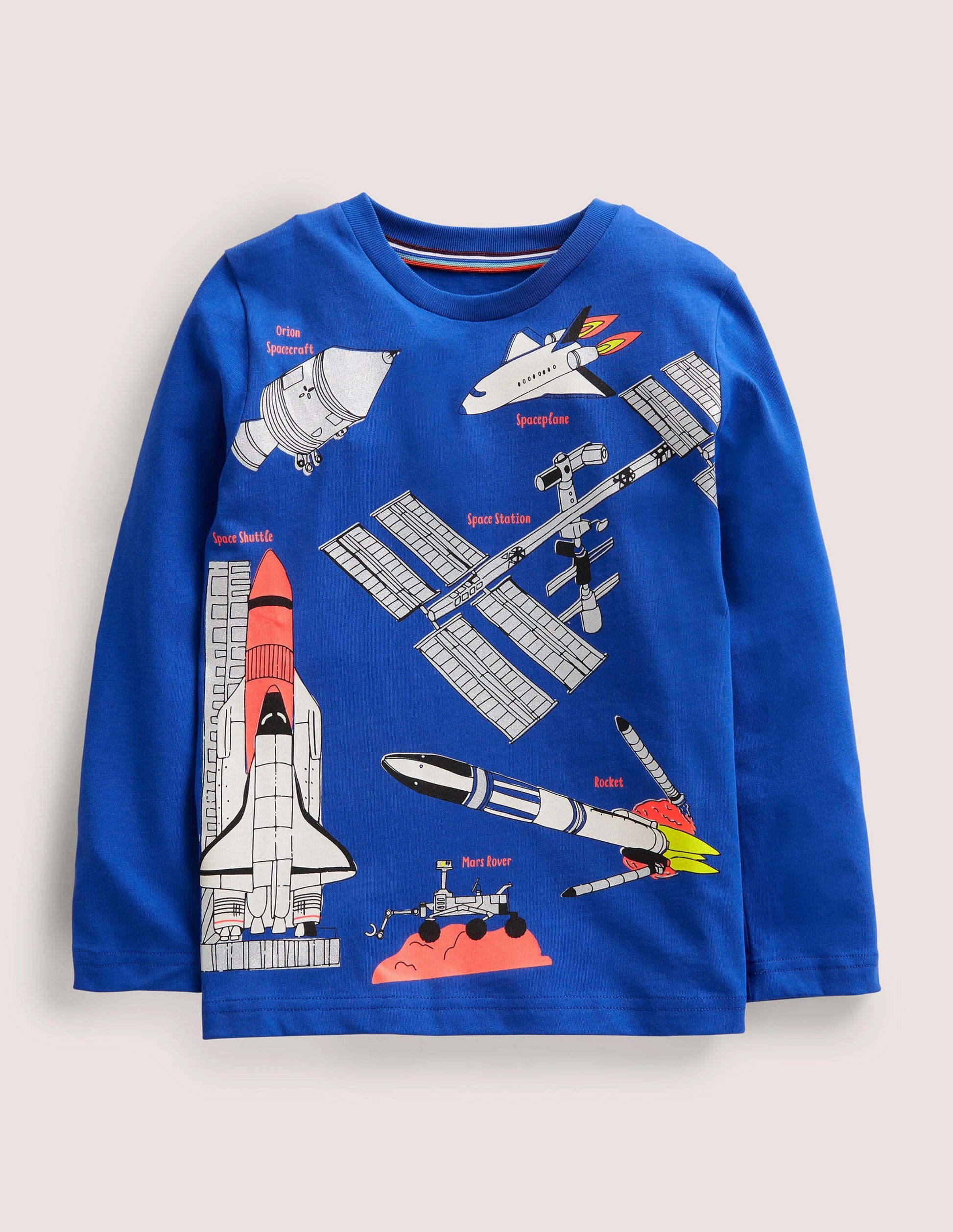 Foil Printed Vehicle T-shirt-Brilliant Blue Space-1