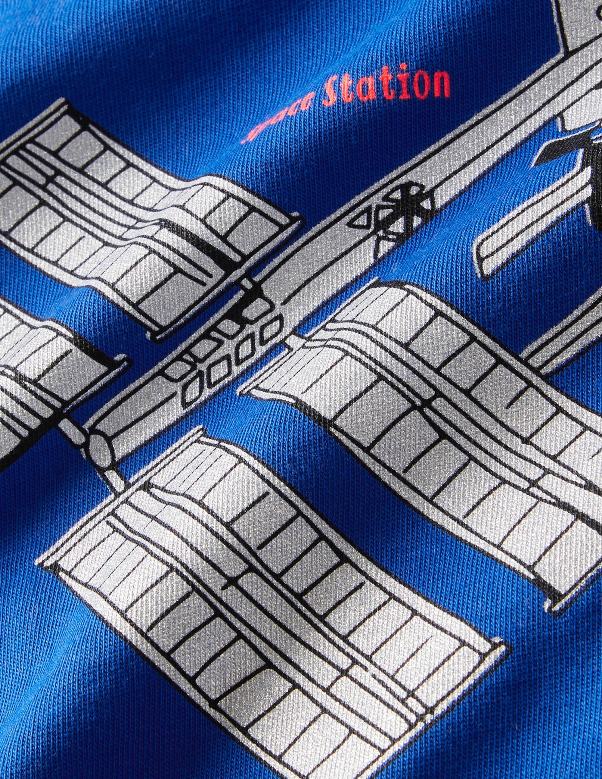Foil Printed Vehicle T-shirt-Brilliant Blue Space - Image 3