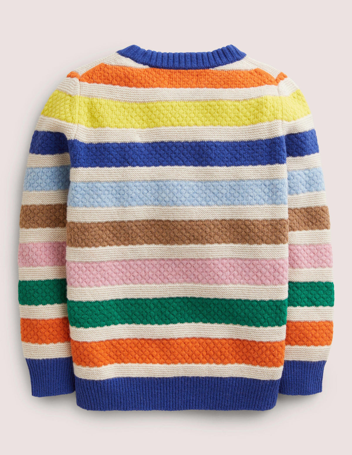 Mini-me Stripe Sweater-Oatmeal Rainbow Stripe-2