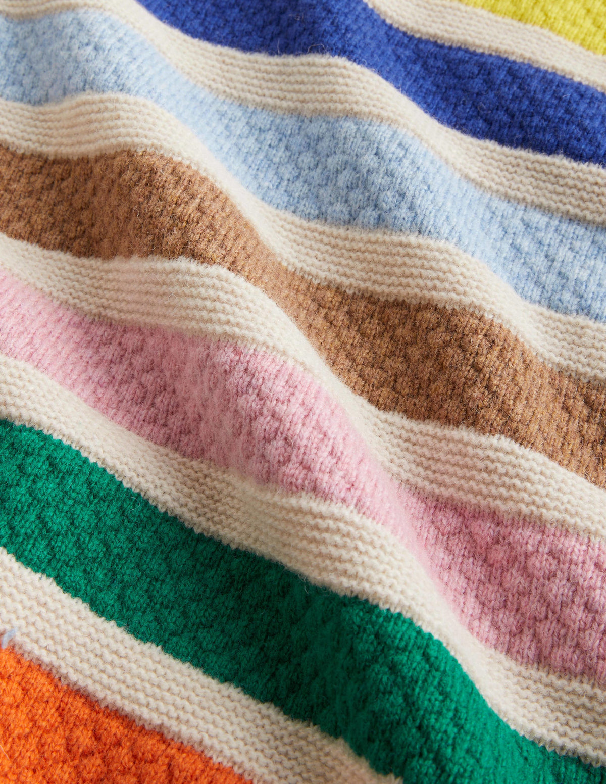 Mini-me Stripe Sweater-Oatmeal Rainbow Stripe - Image 3