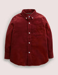 Plain Cord Shirt-Conker Red
