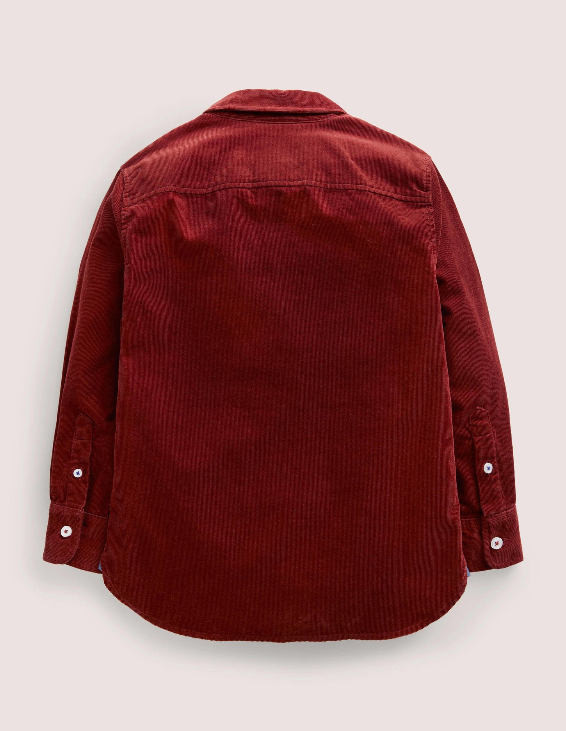 Plain Cord Shirt-Conker Red-2