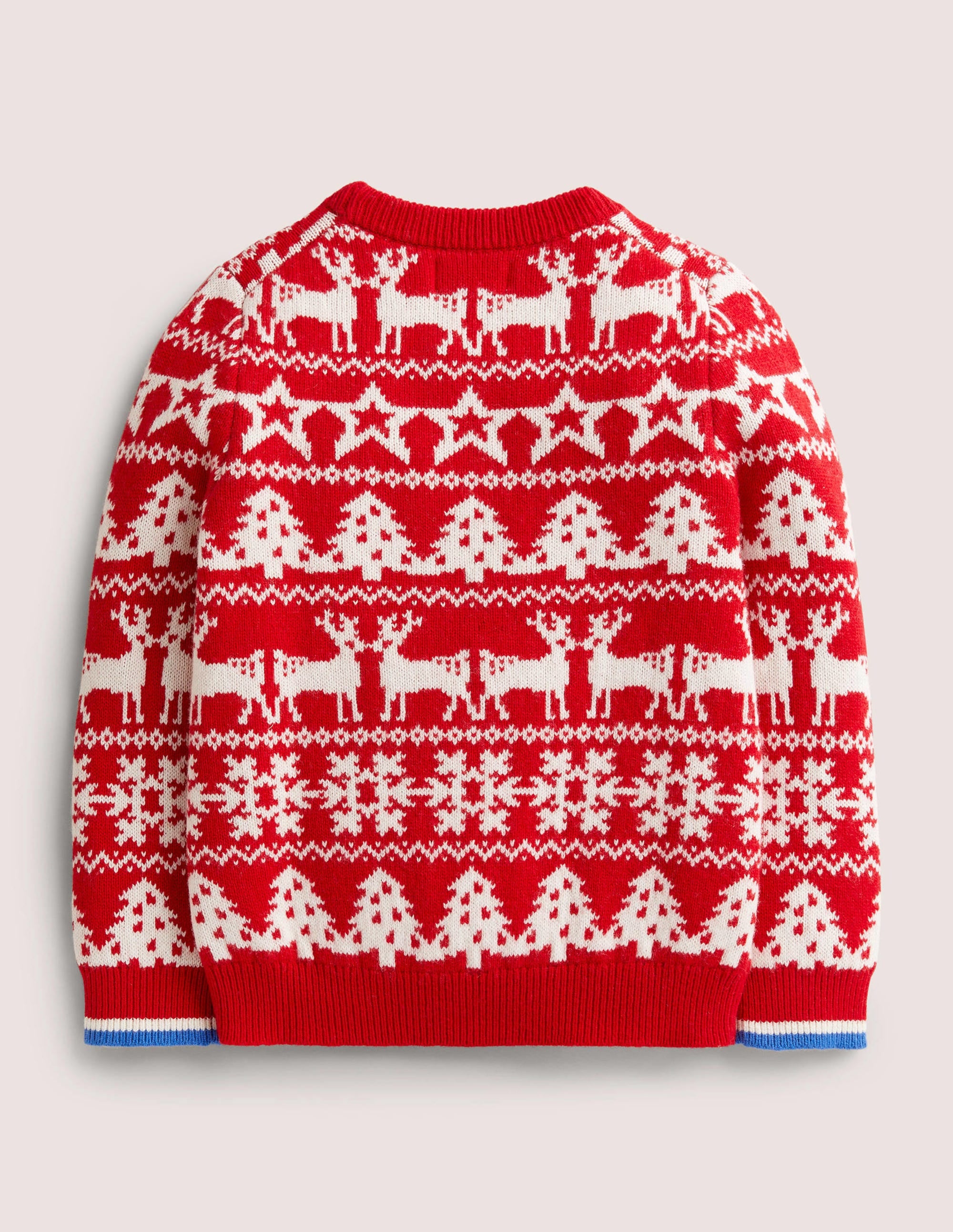 Red Fair Isle Christmas Sweater-Rockabilly Red - Image 2