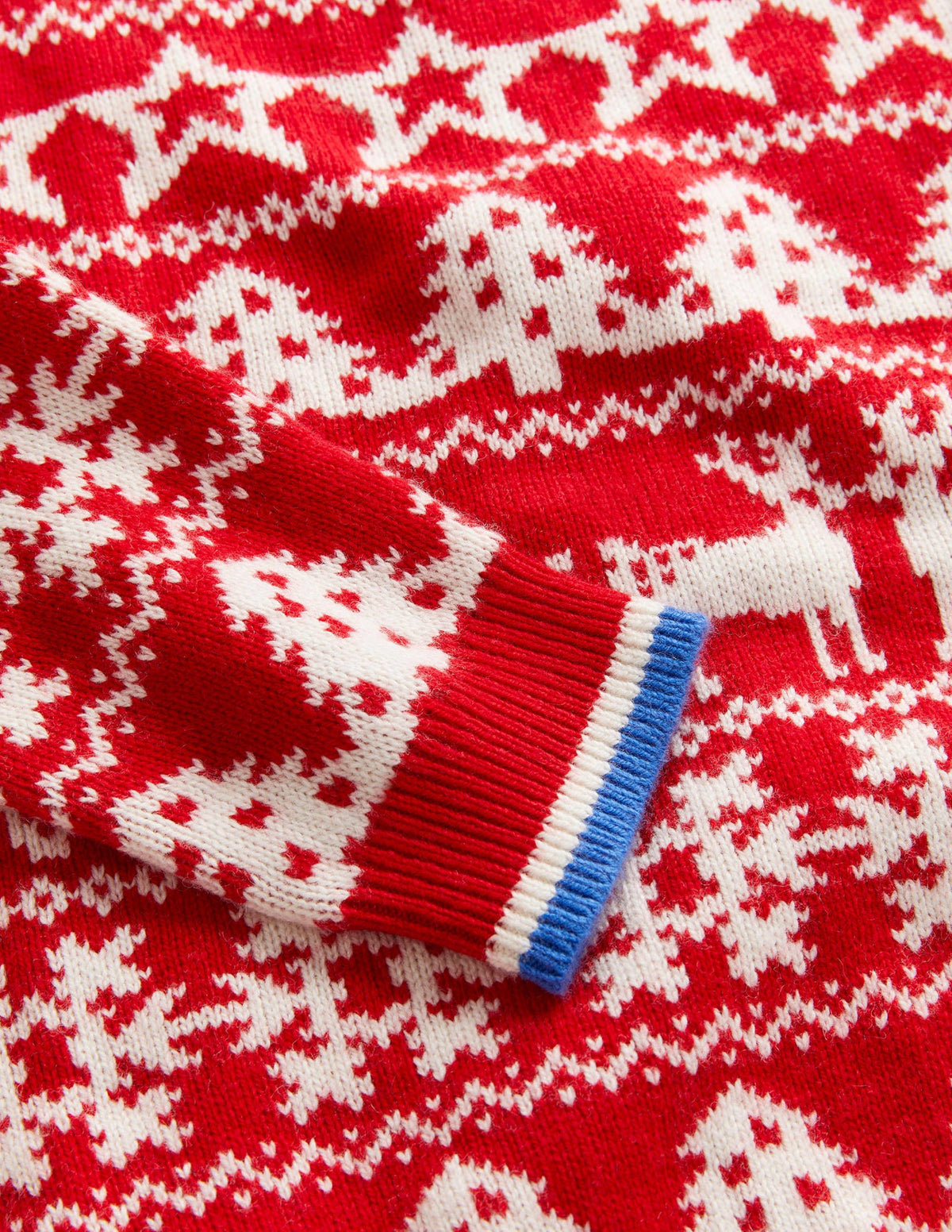 Red Fair Isle Christmas Sweater-Rockabilly Red - Image 3