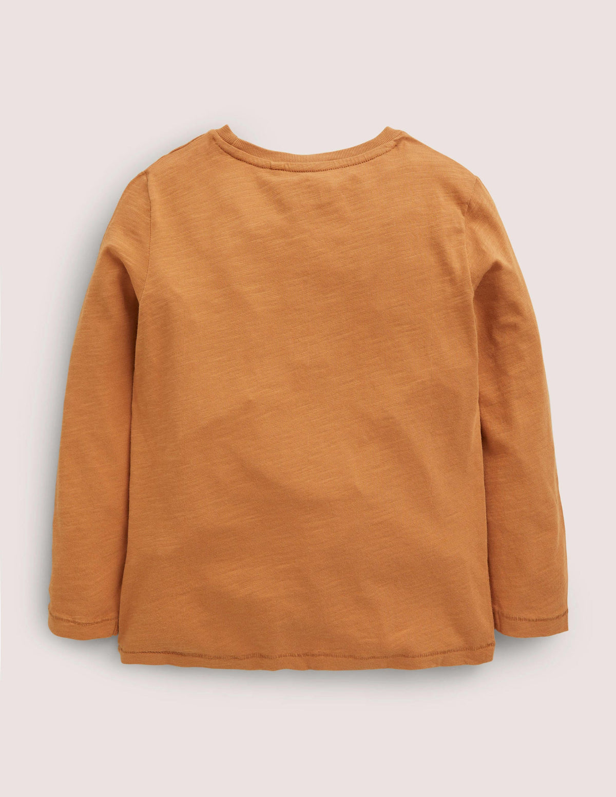 Long-sleeved Washed T-shirt-Brown - Image 2