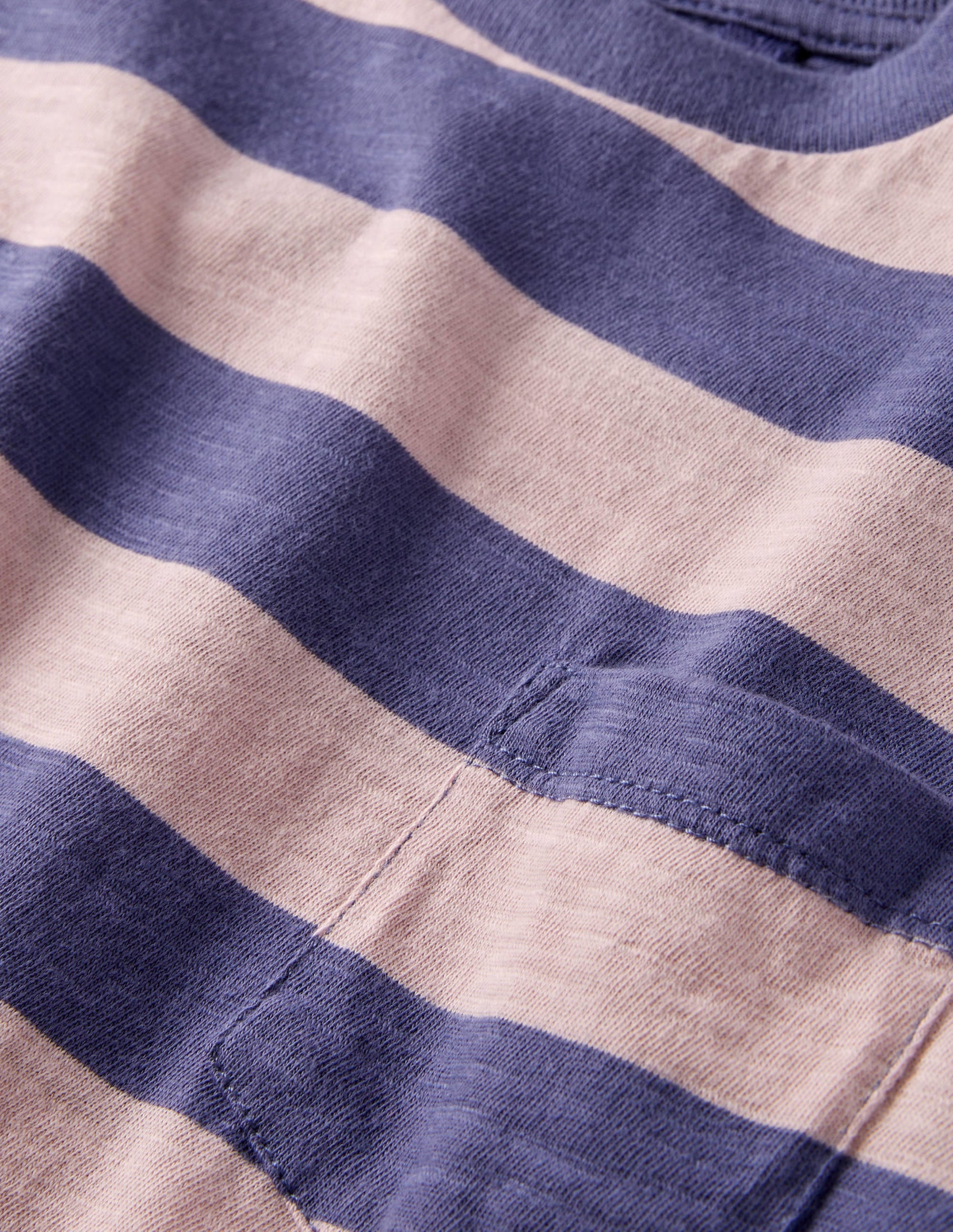 Long-sleeved Washed T-shirt-Pink/Blue - Image 3