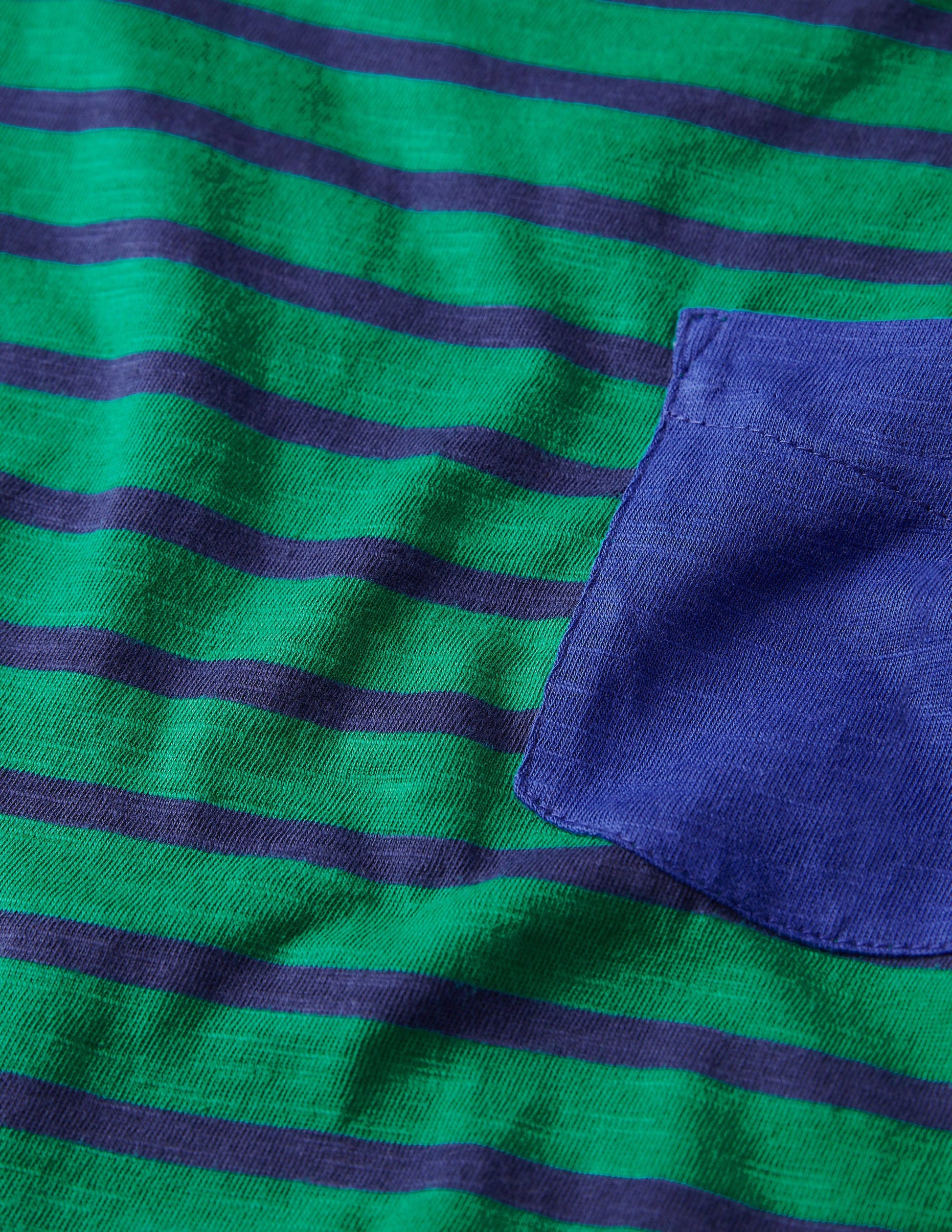 Drop Shoulder T-Shirt-Green Pepper/College Navy Blue-3