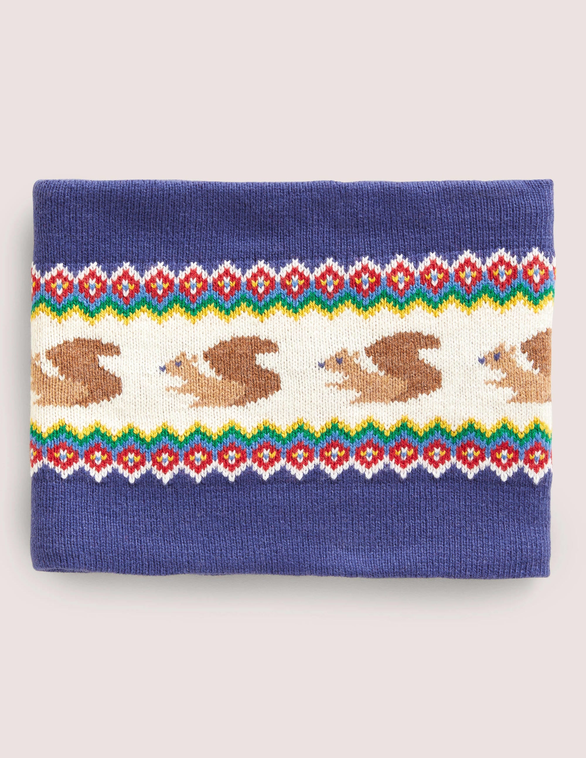 Cosy Fair Isle Snood-Navy - Image 1