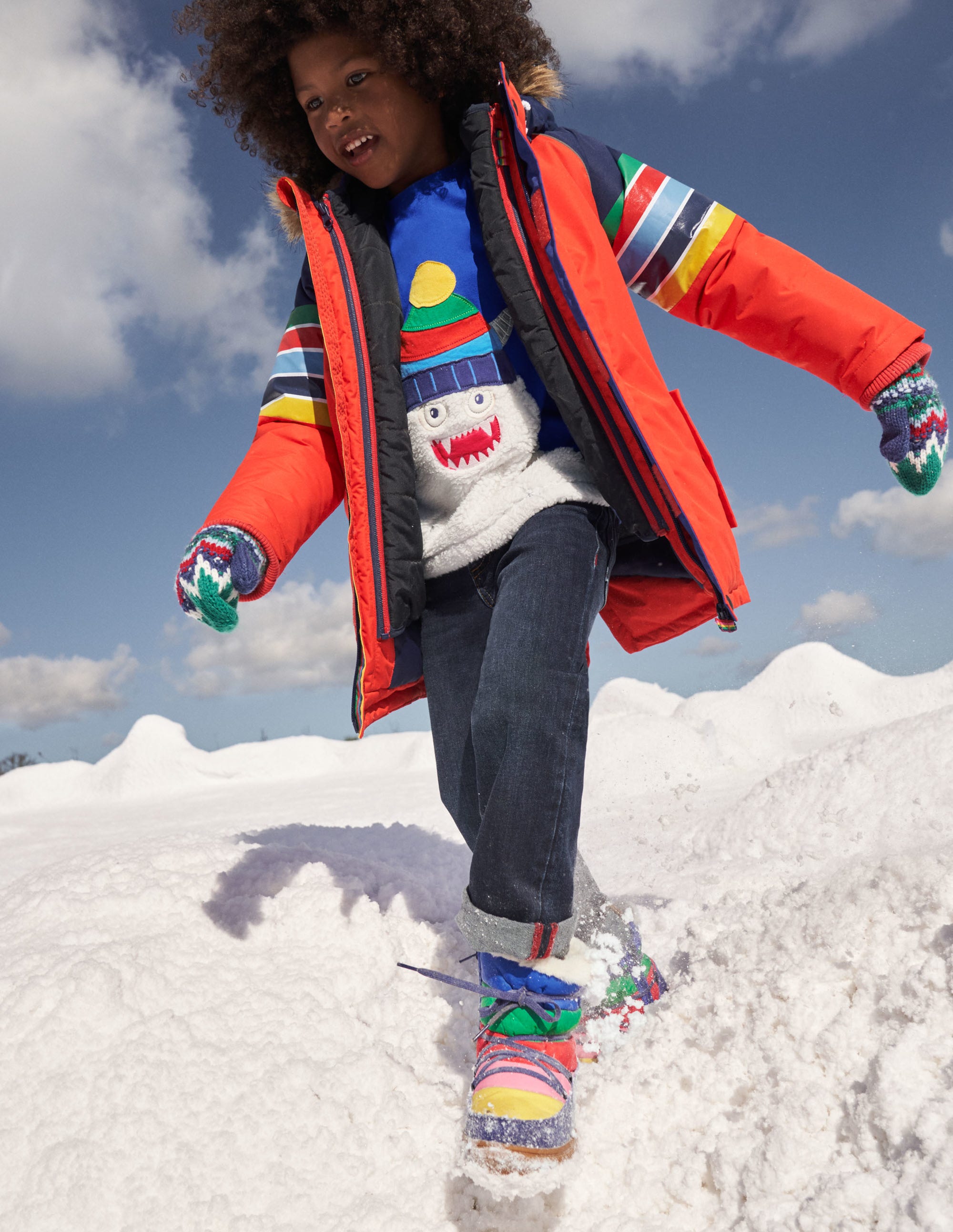 Colourblock Snow Boot-Multi - Image 5