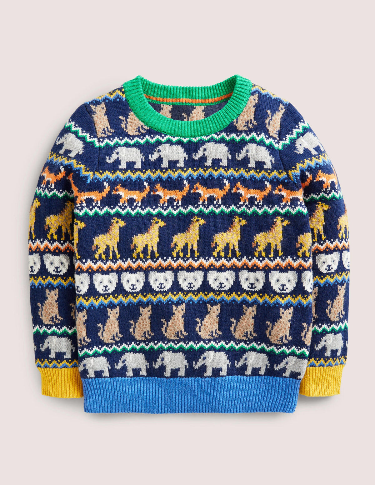 Fair Isle Sweater-College Navy Global Fair Isle - Image 1