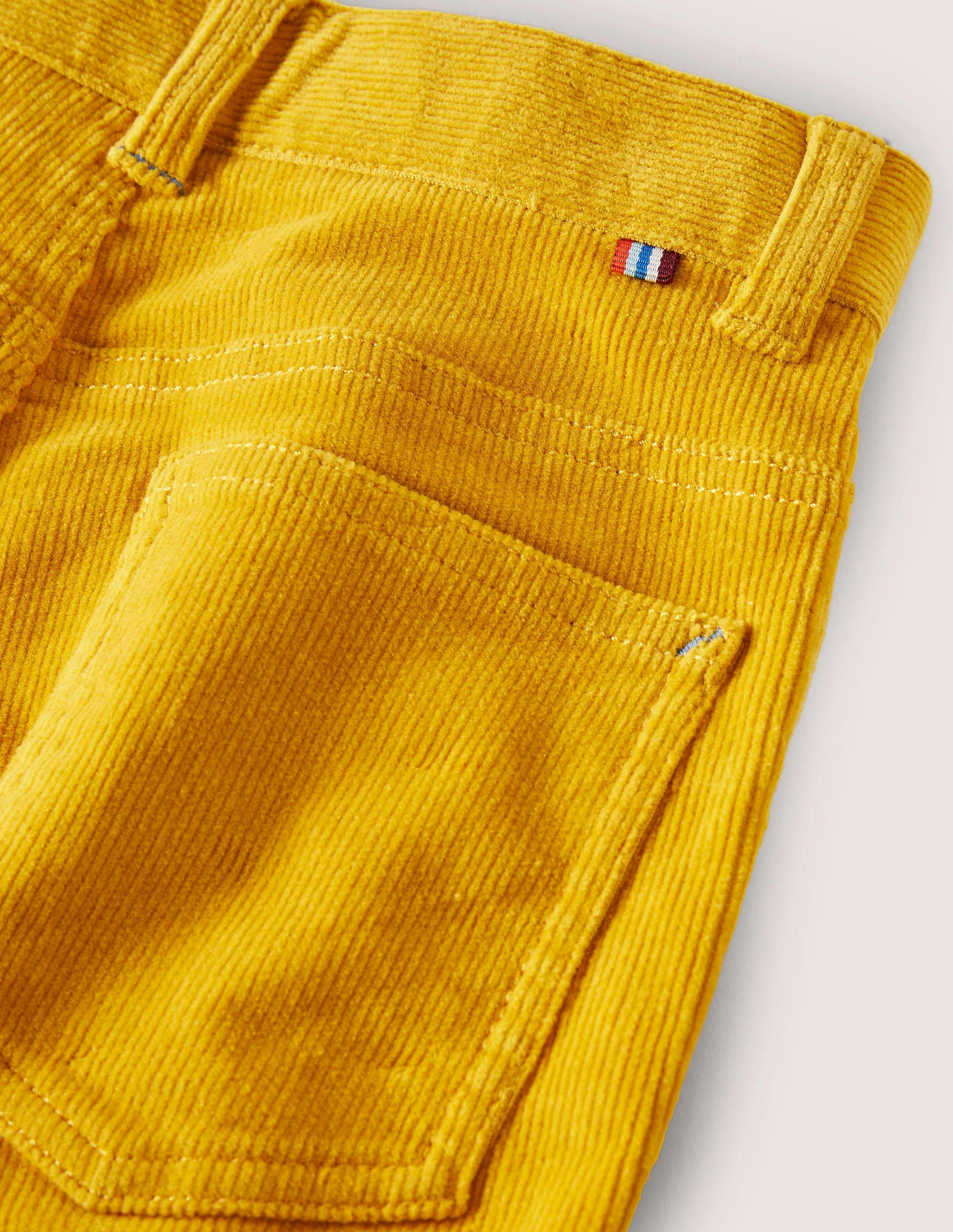 Slim Cord Stretch Pants-Honeycomb Yellow-3