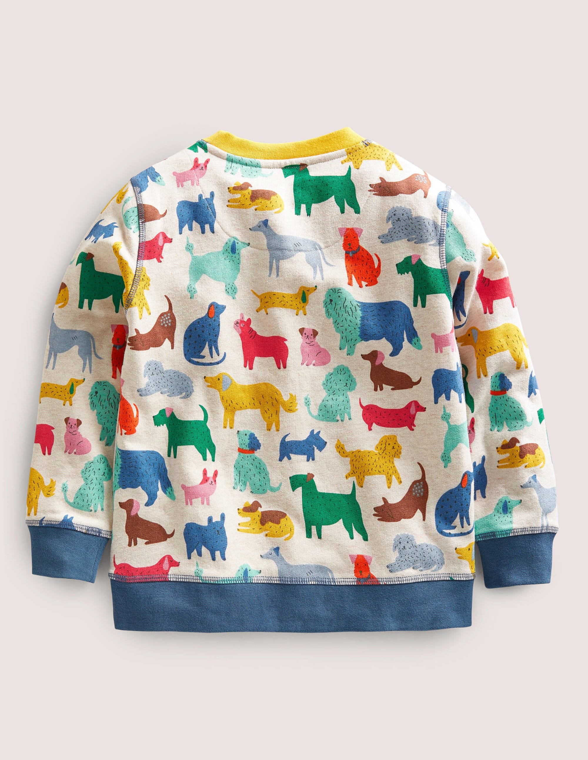 Printed Sweatshirt-Ecru/Elizabethan Blue Dogs - Image 2