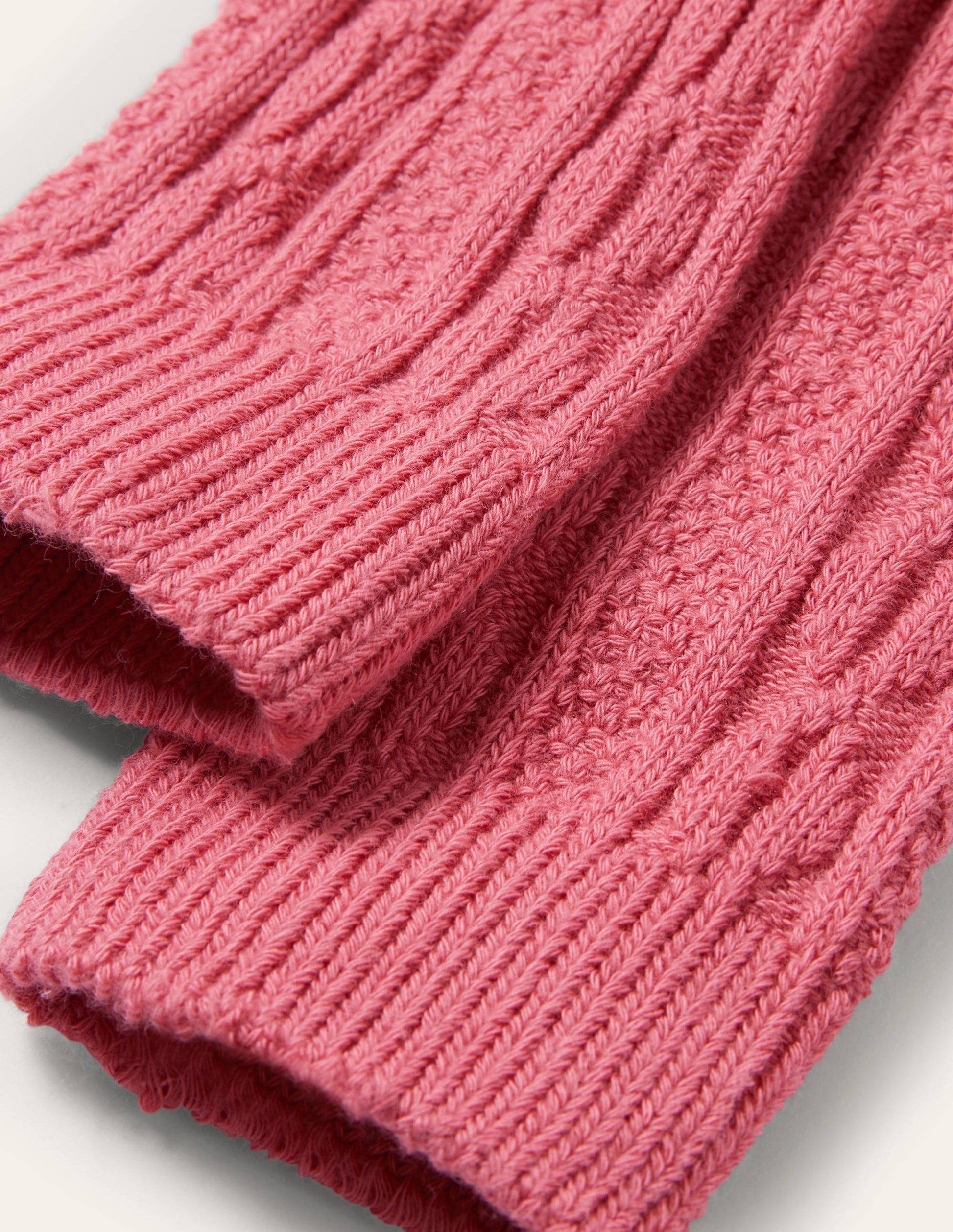 Cable Footless Tights-Autumn Rose Pink-2