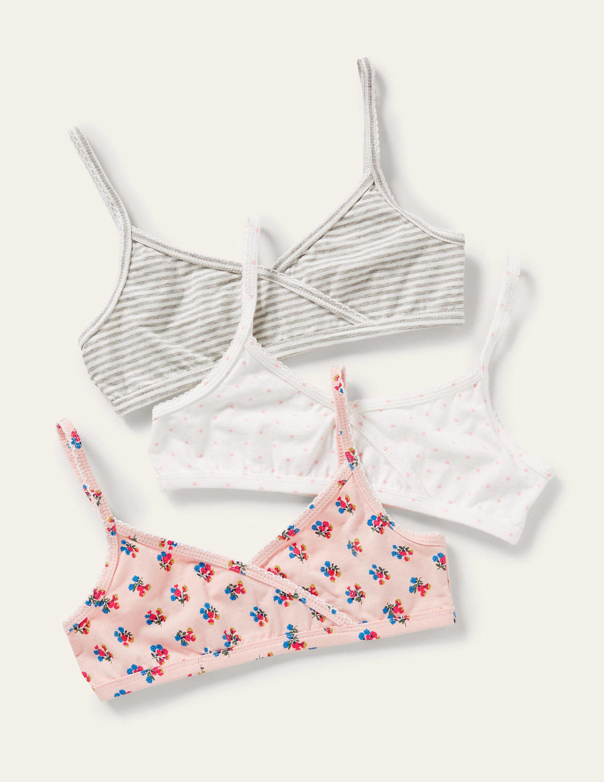 Crossover Training Bra 3 Pack-Pink Floral - Image 1