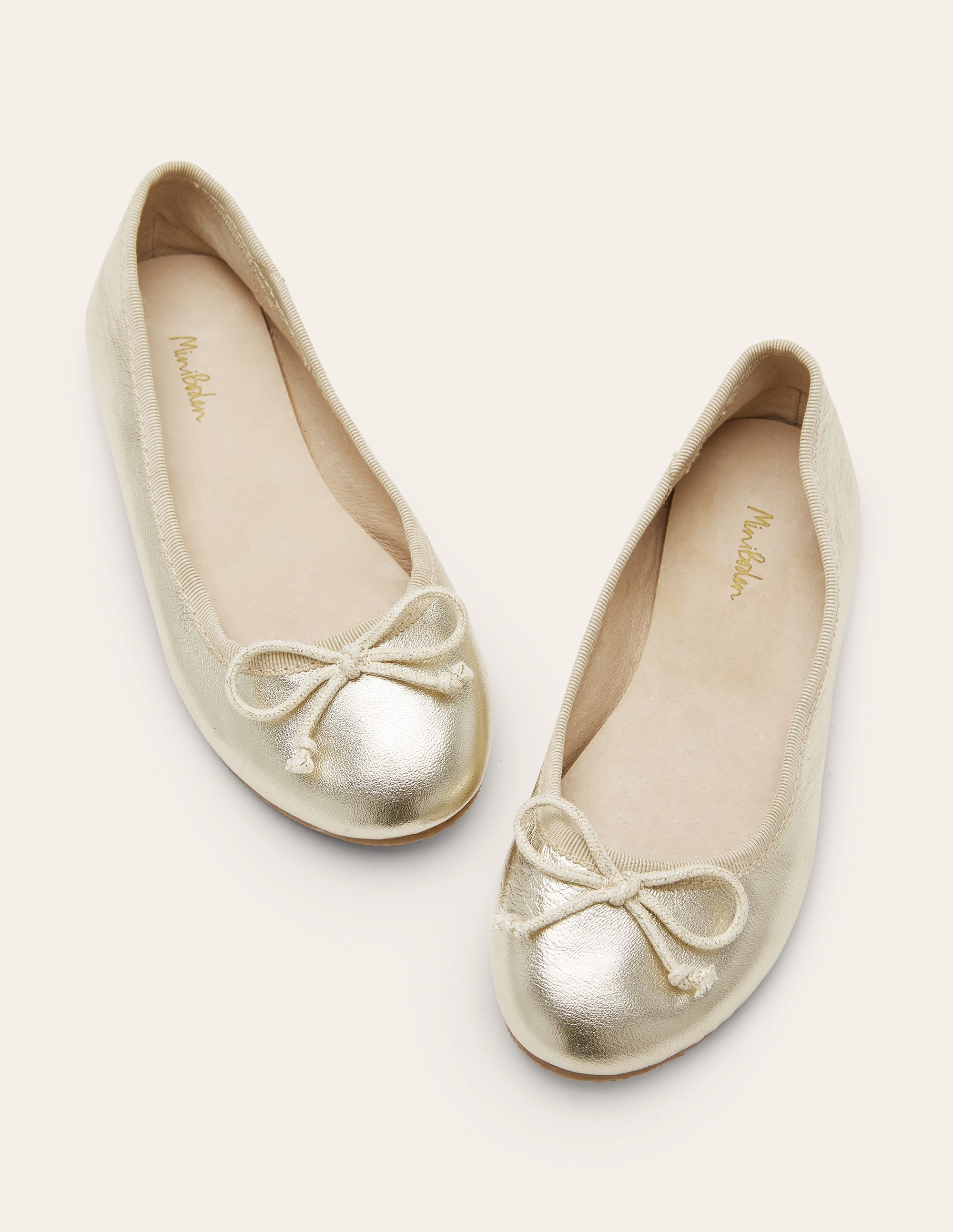 Ballet Flats-Gold Sparkle Leather - Image 2