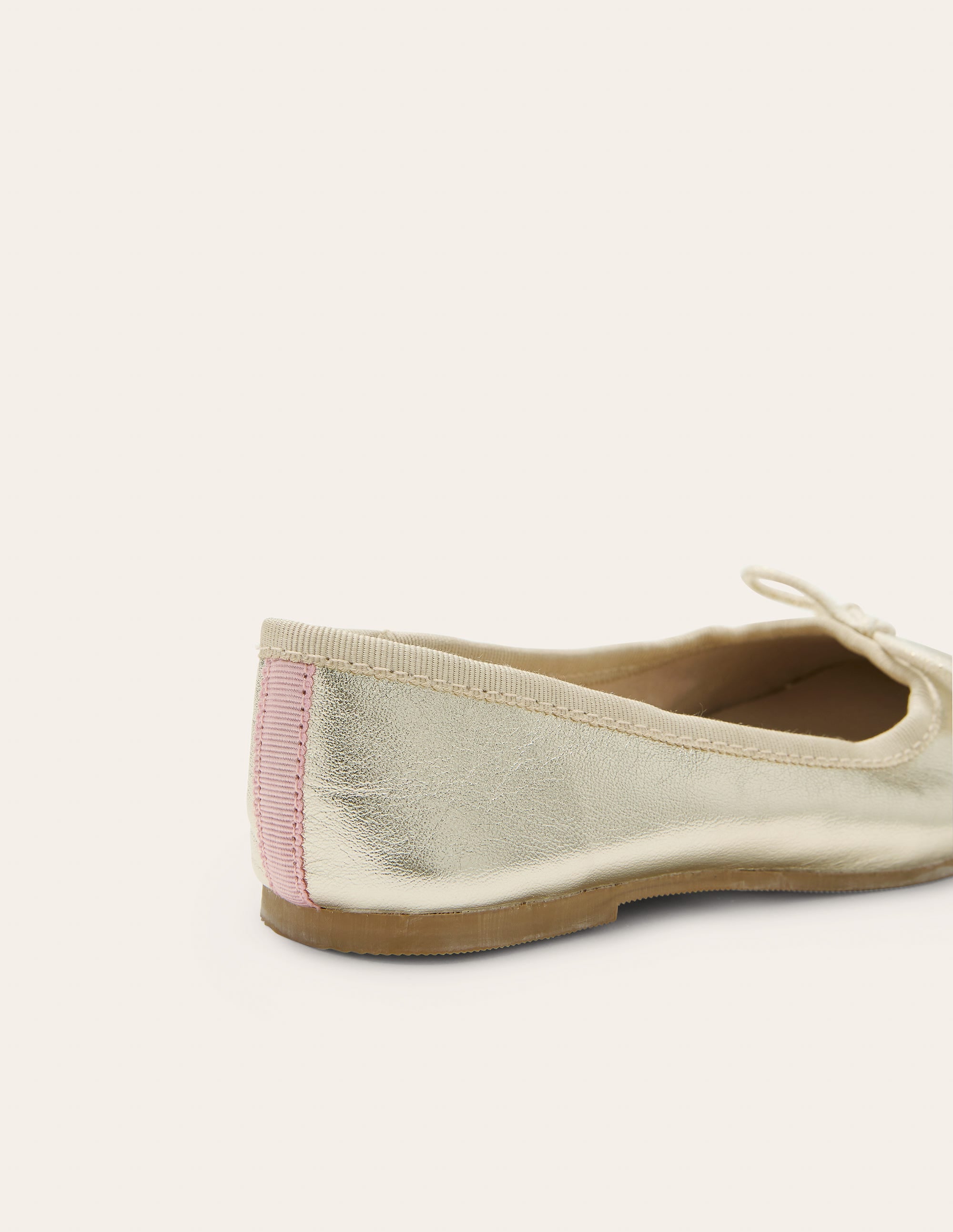 Ballet Flats-Gold Sparkle Leather - Image 3