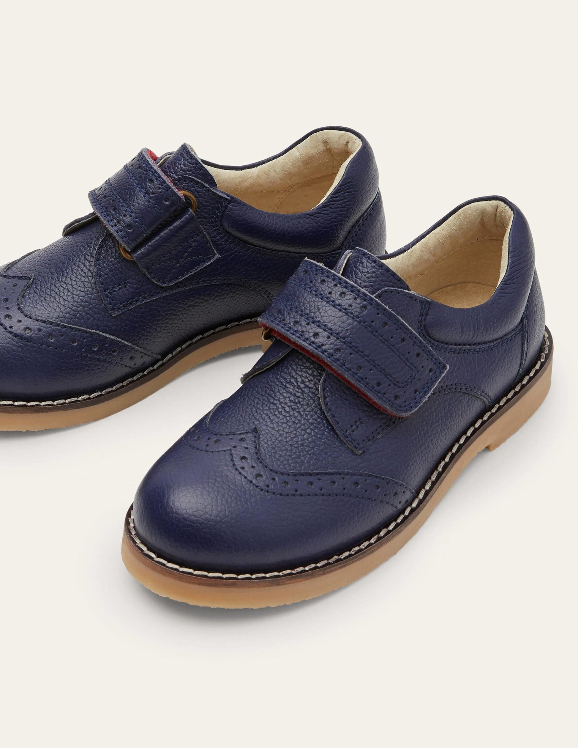Leather Shoes-College Navy-1