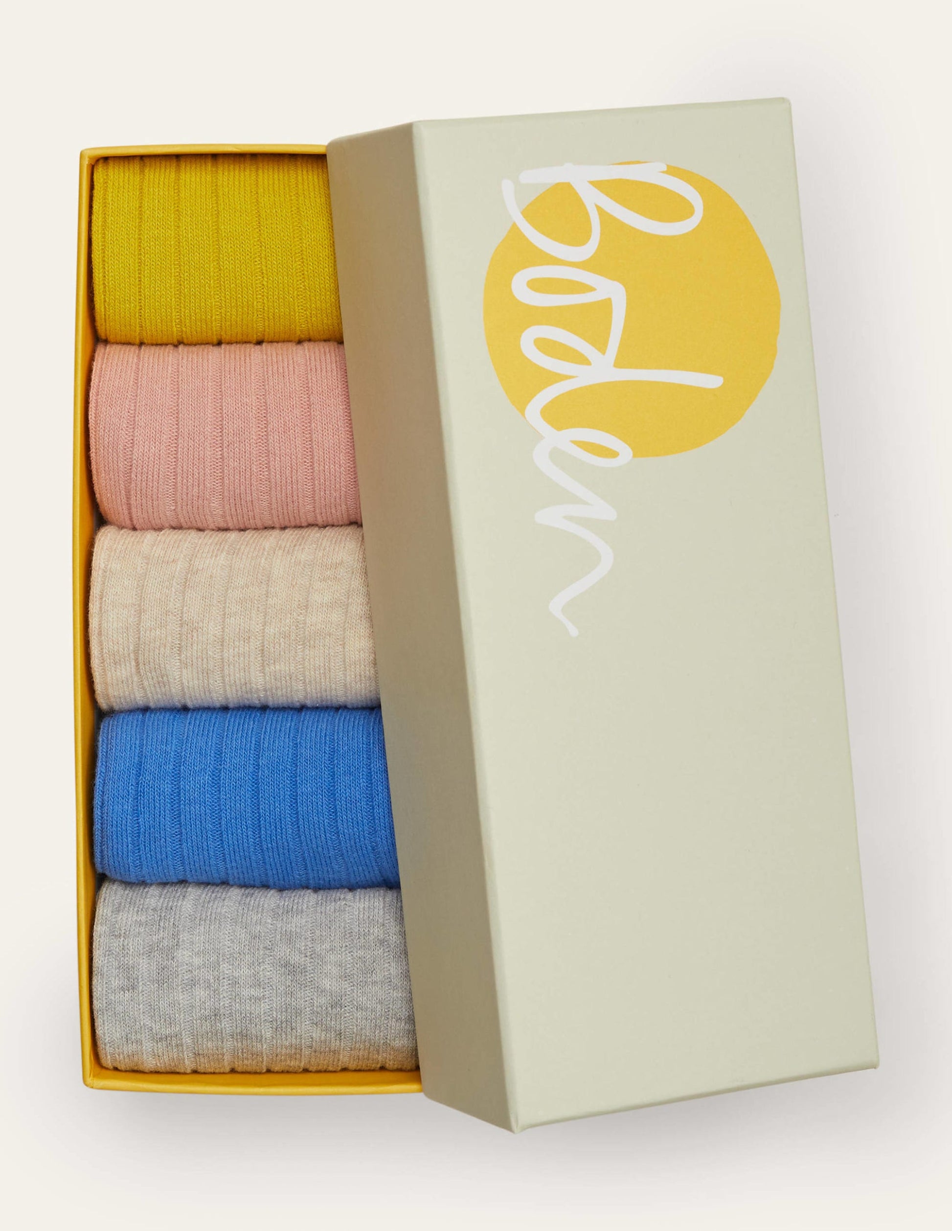 Ribbed Knee High Socks 5 Pack-Multi-2