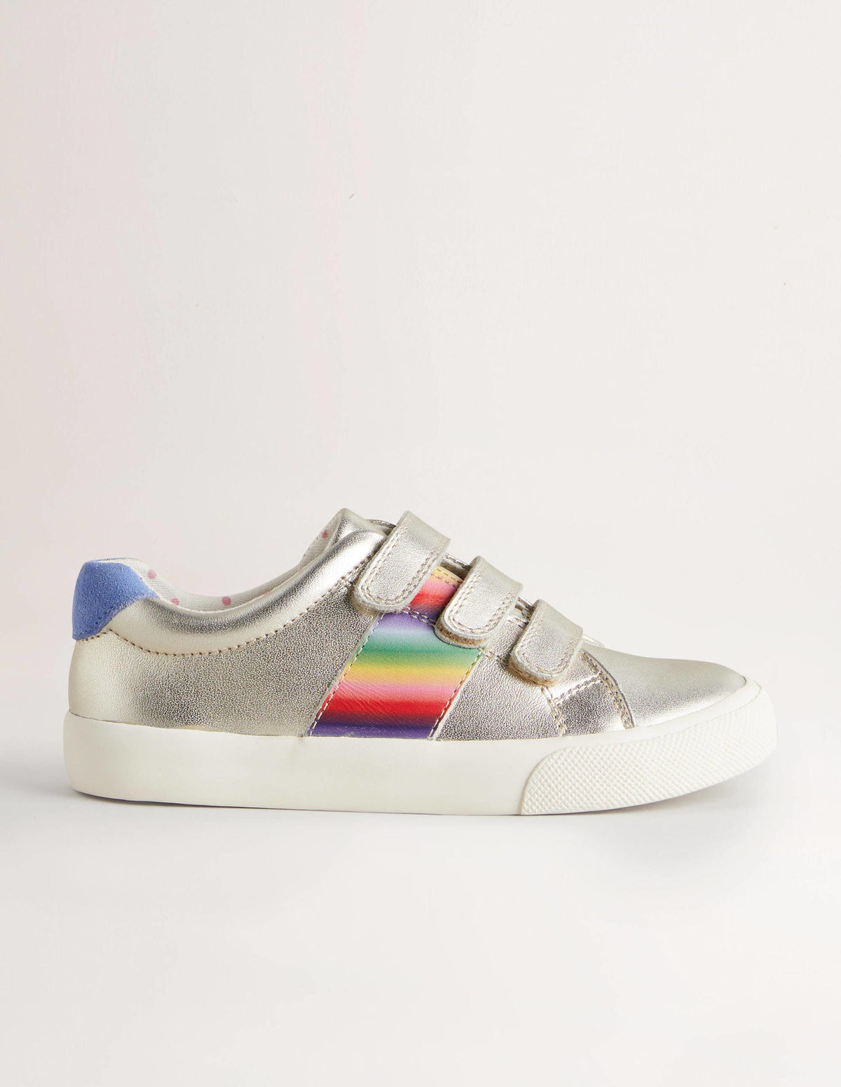 Leather Low Top Sneakers-Gold Metallic - Image 1