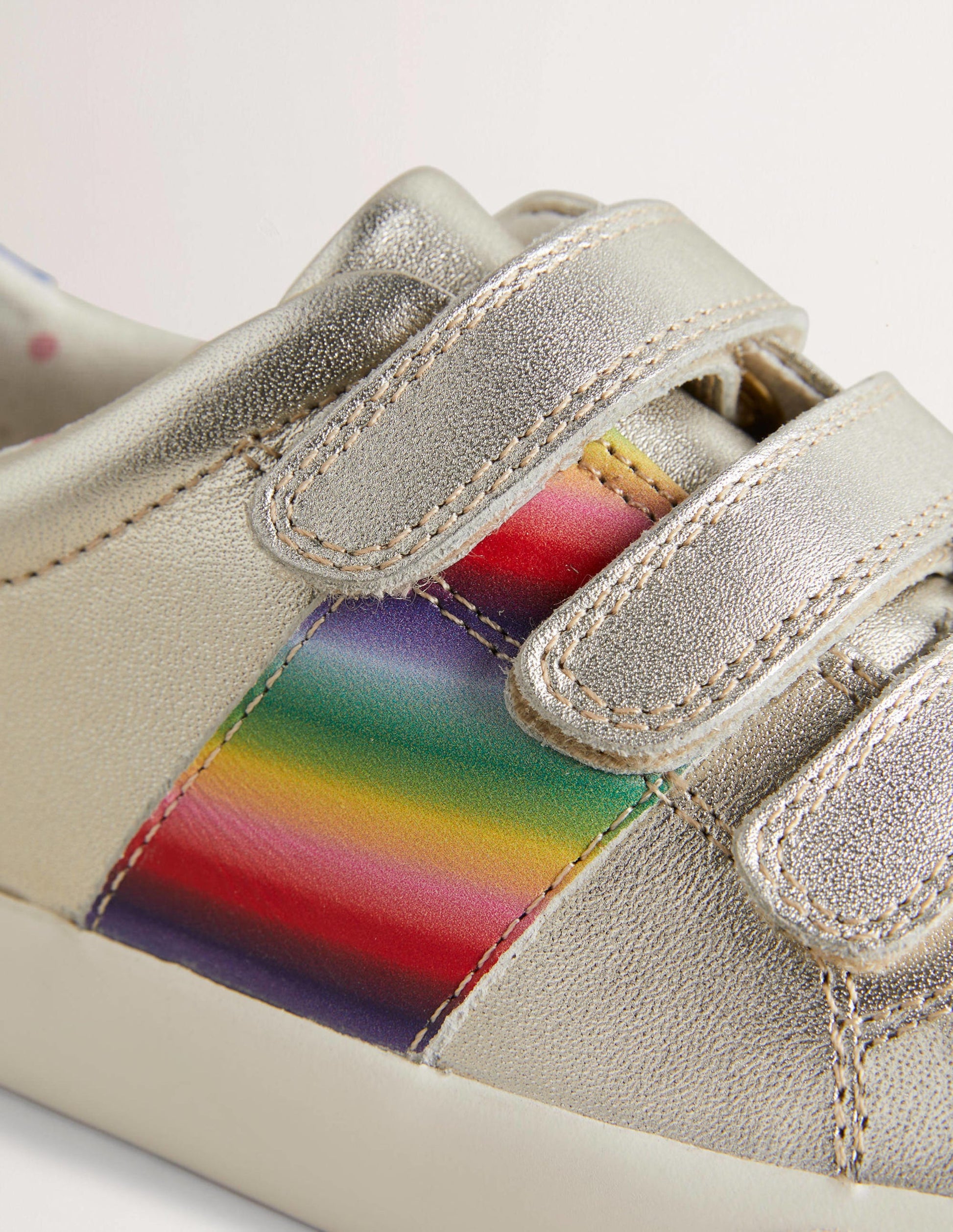Leather Low Top Sneakers-Gold Metallic-3